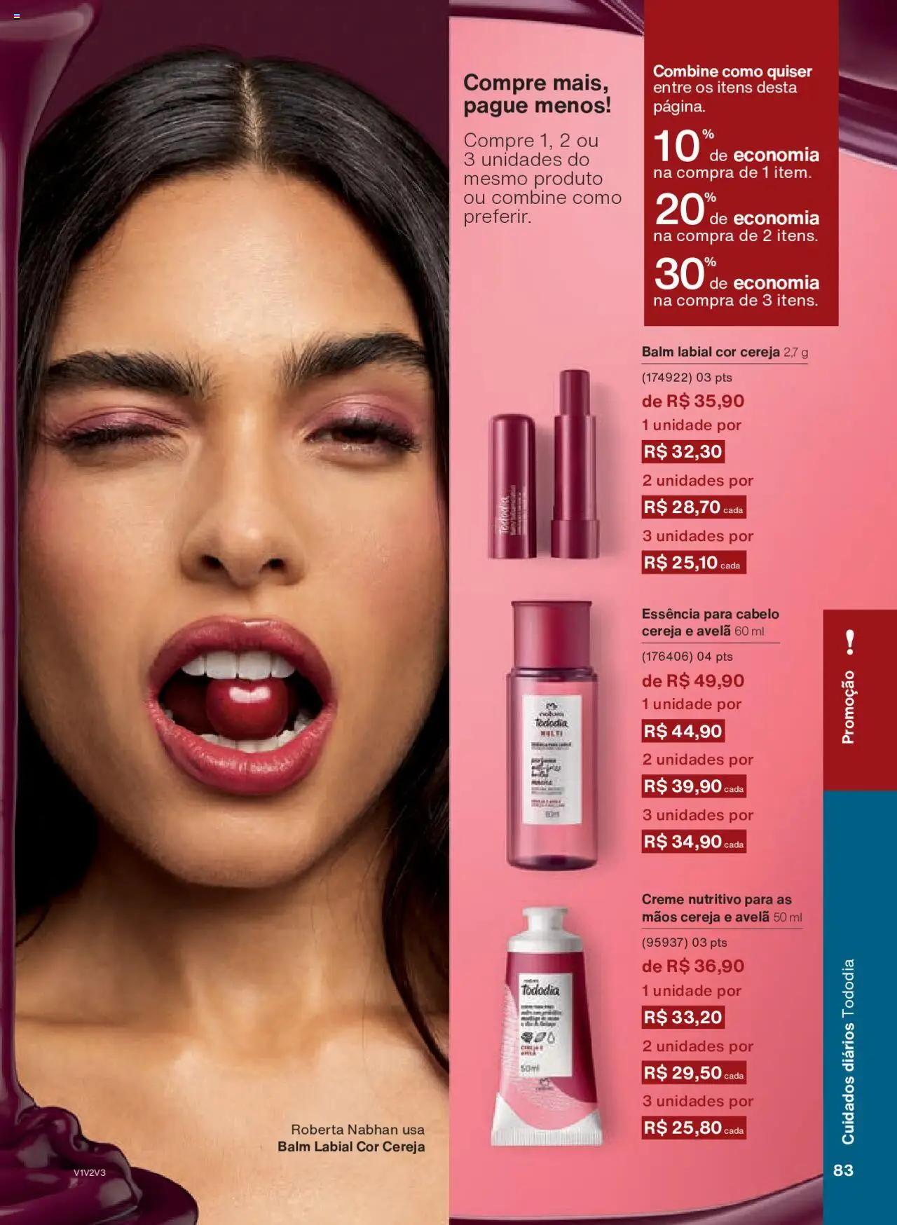 Natura Folheto - válido de 08.07.2025 | Página: 83 | Produtos: Cereja, Creme, Avelã