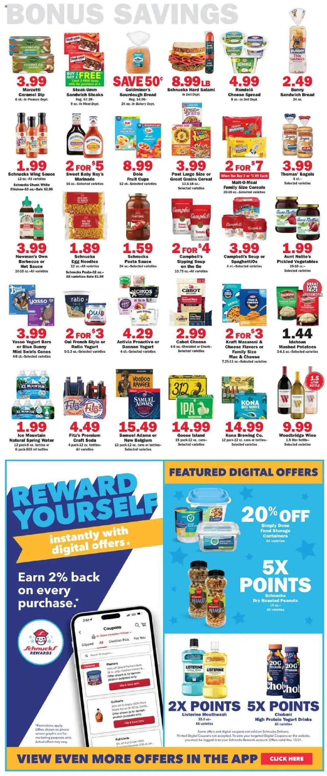 Schnucks Weekly Print Ad - IL - valid from 15.10.2025 | Page: 5 | Products: Yogurt, Wine, Noodles, Cereals
