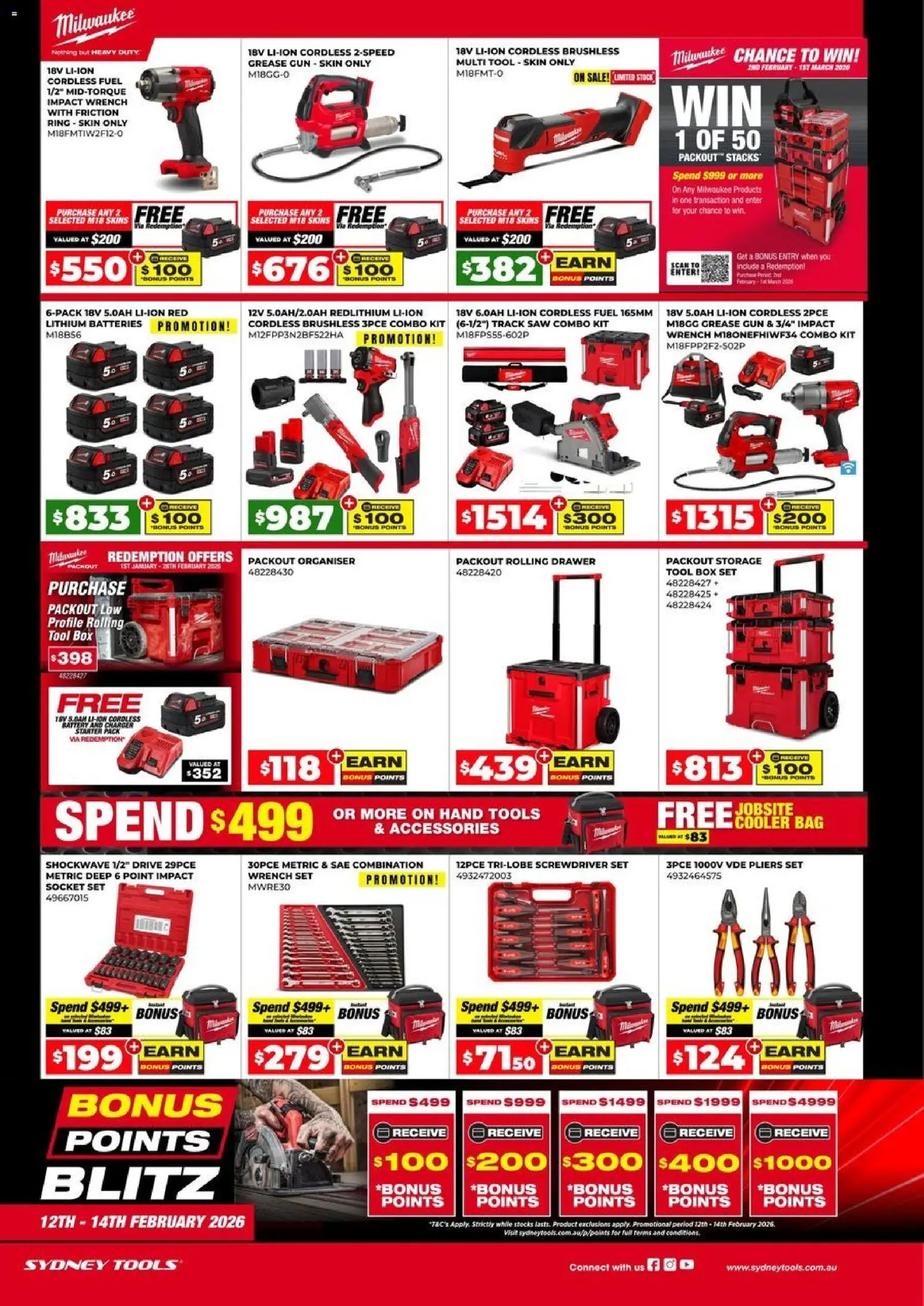Sydney Tools catalogue - valid from 12.02.2026 | Page: 2 | Products: Drawer, Saw, Accessories, Batteries