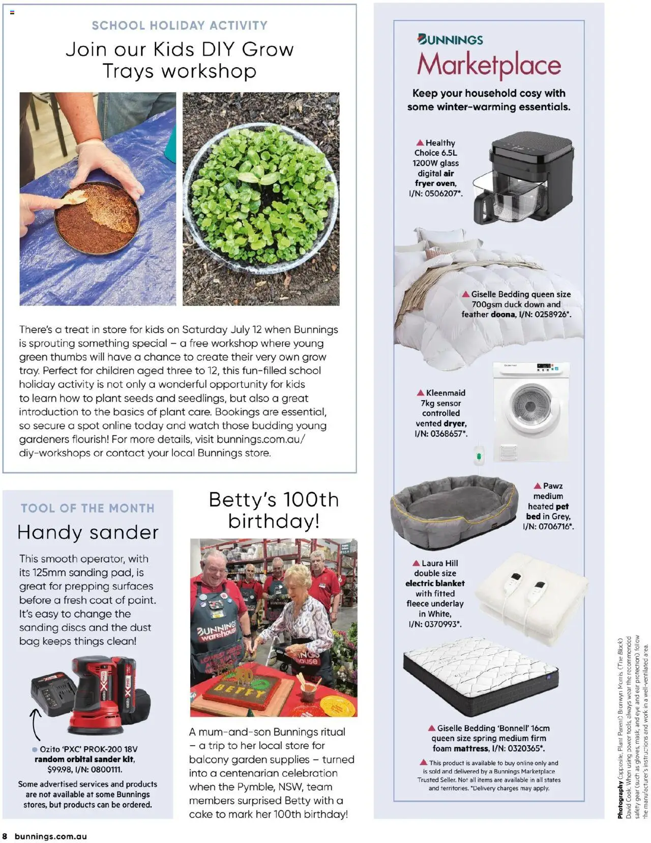 Bunnings Warehouse catalogue - valid from 01.07.2025 | Page: 8 | Products: Plant, Coat, Watch, Blanket
