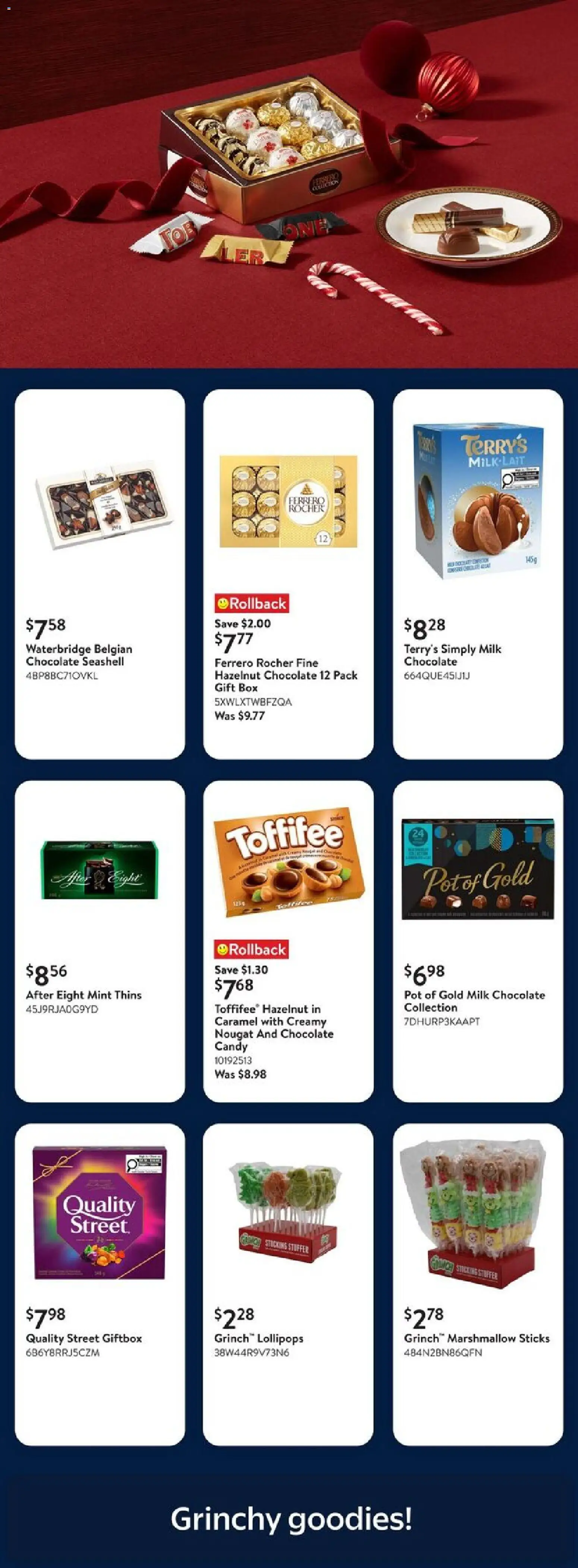 Walmart flyer valid from 04.12.2025 | Page: 6 | Products: Box, Milk, Chocolate