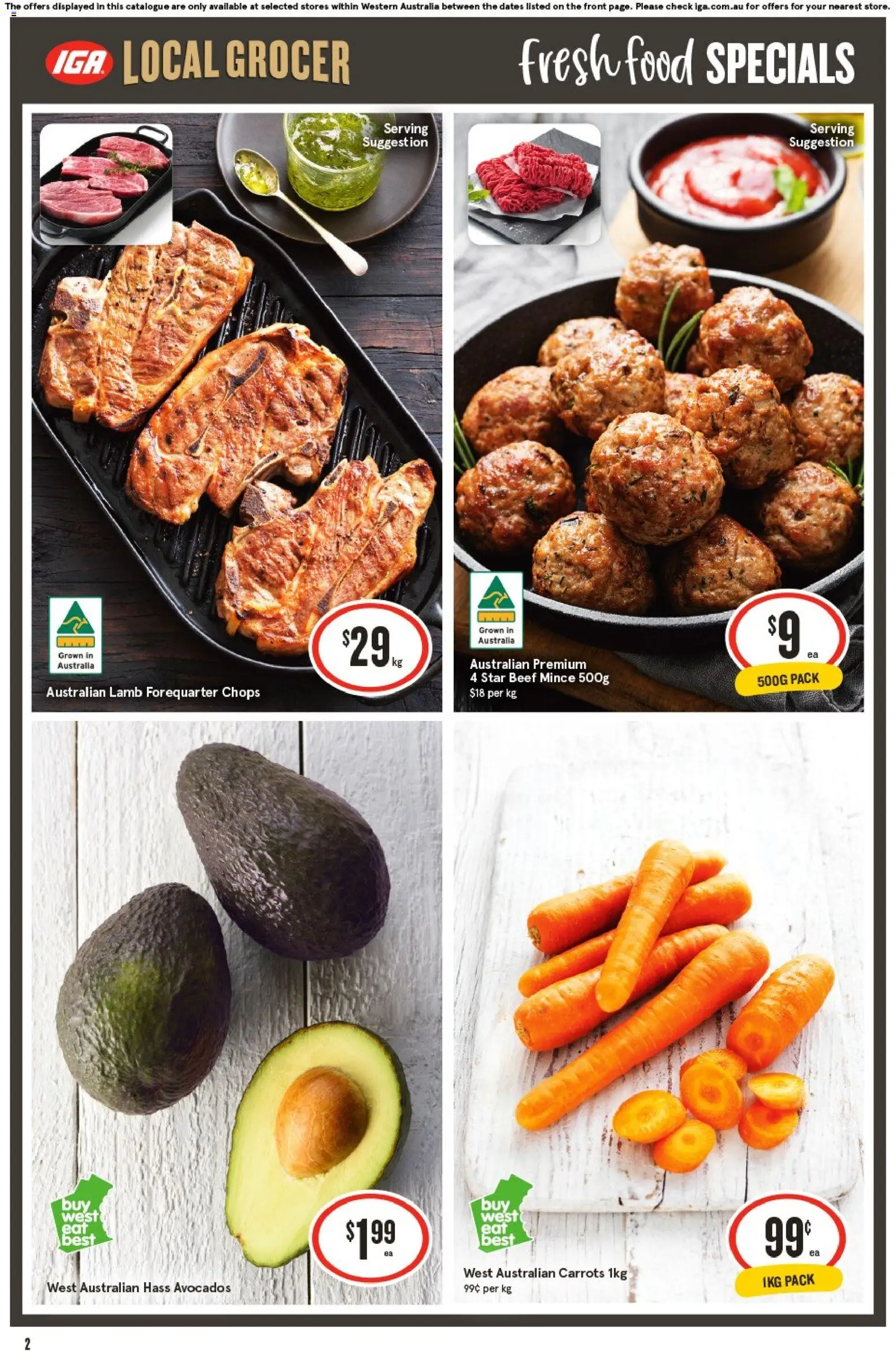 IGA catalogue - valid from 29.10.2025 | Page: 2 | Products: Lamb, Beef, Carrots