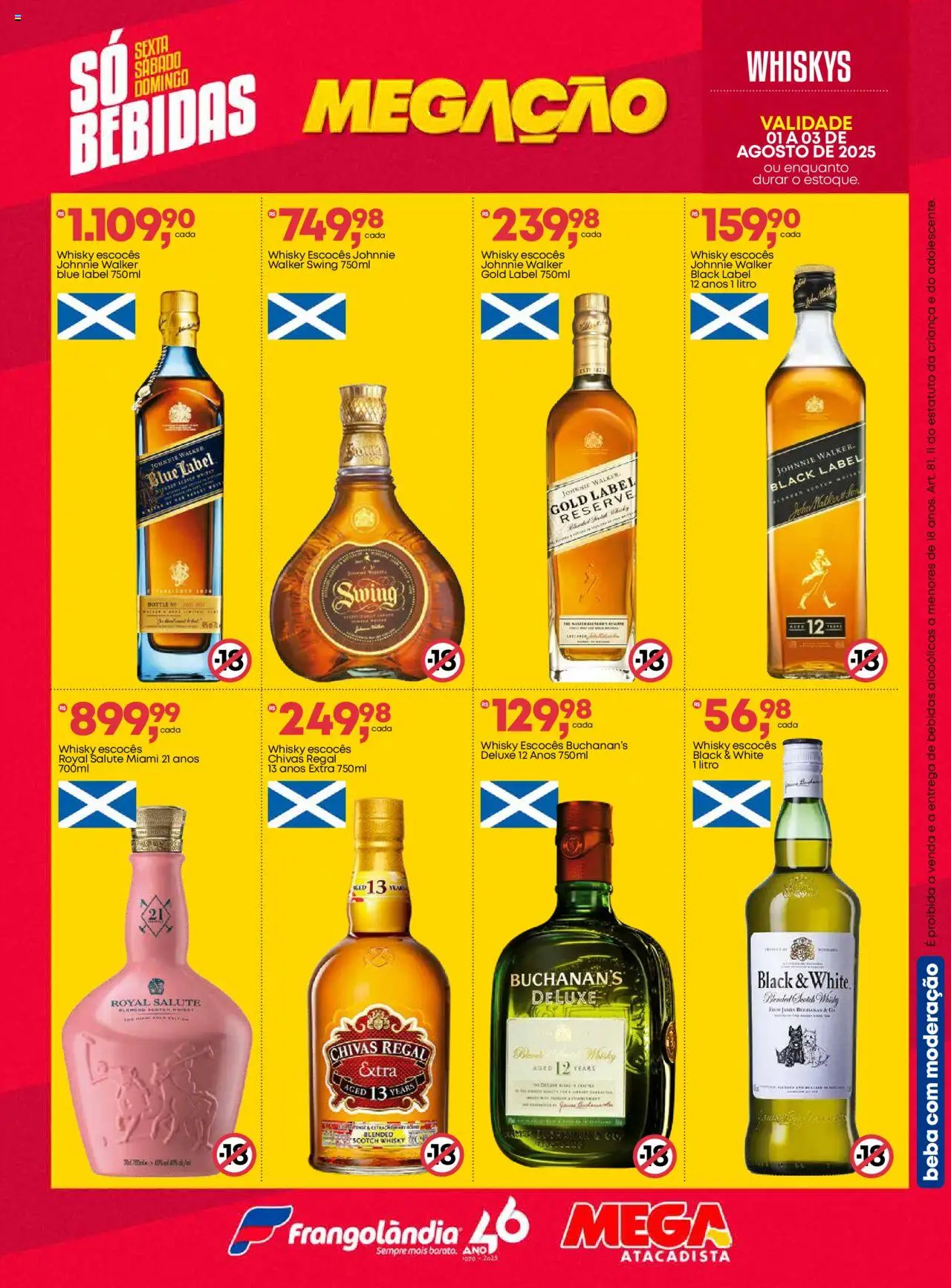 Frangolândia Folheto - válido de 01.08.2025 | Página: 8 | Produtos: Whisky