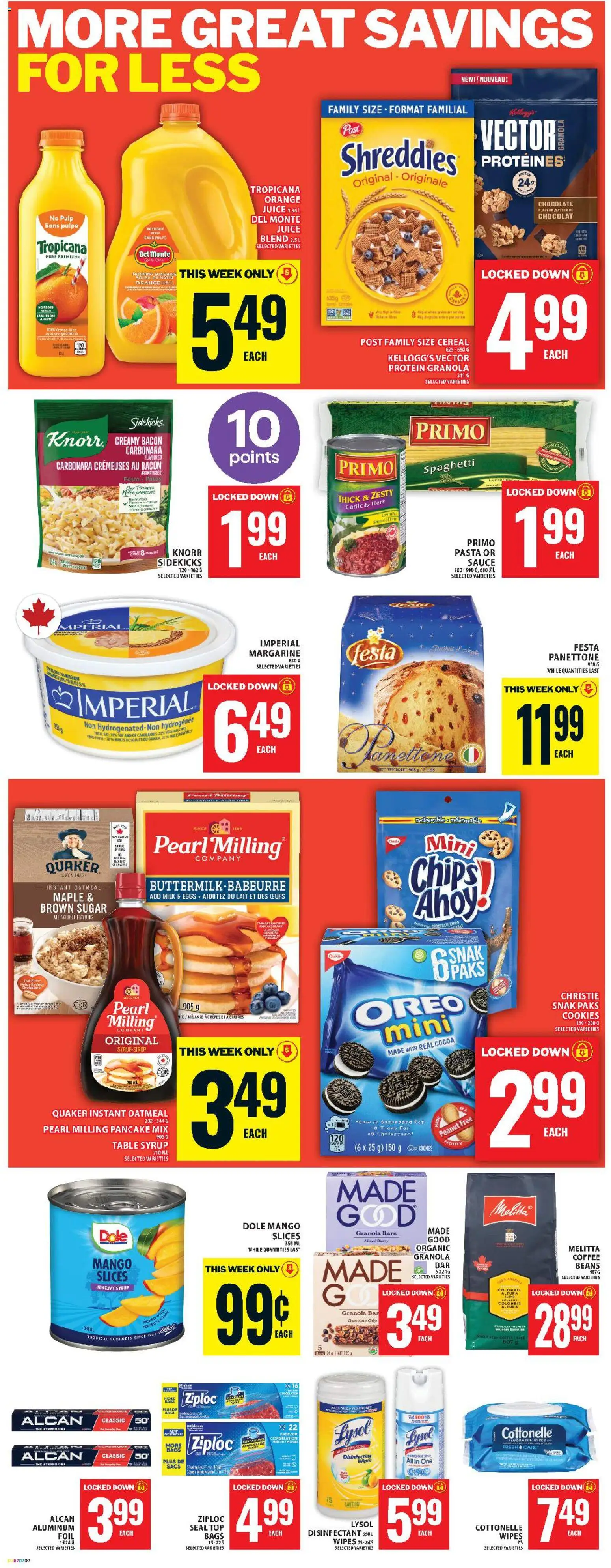 Food Basics flyer valid from 06.11.2025 | Page: 9 | Products: Chips, Cookies, Chocolate, Juice