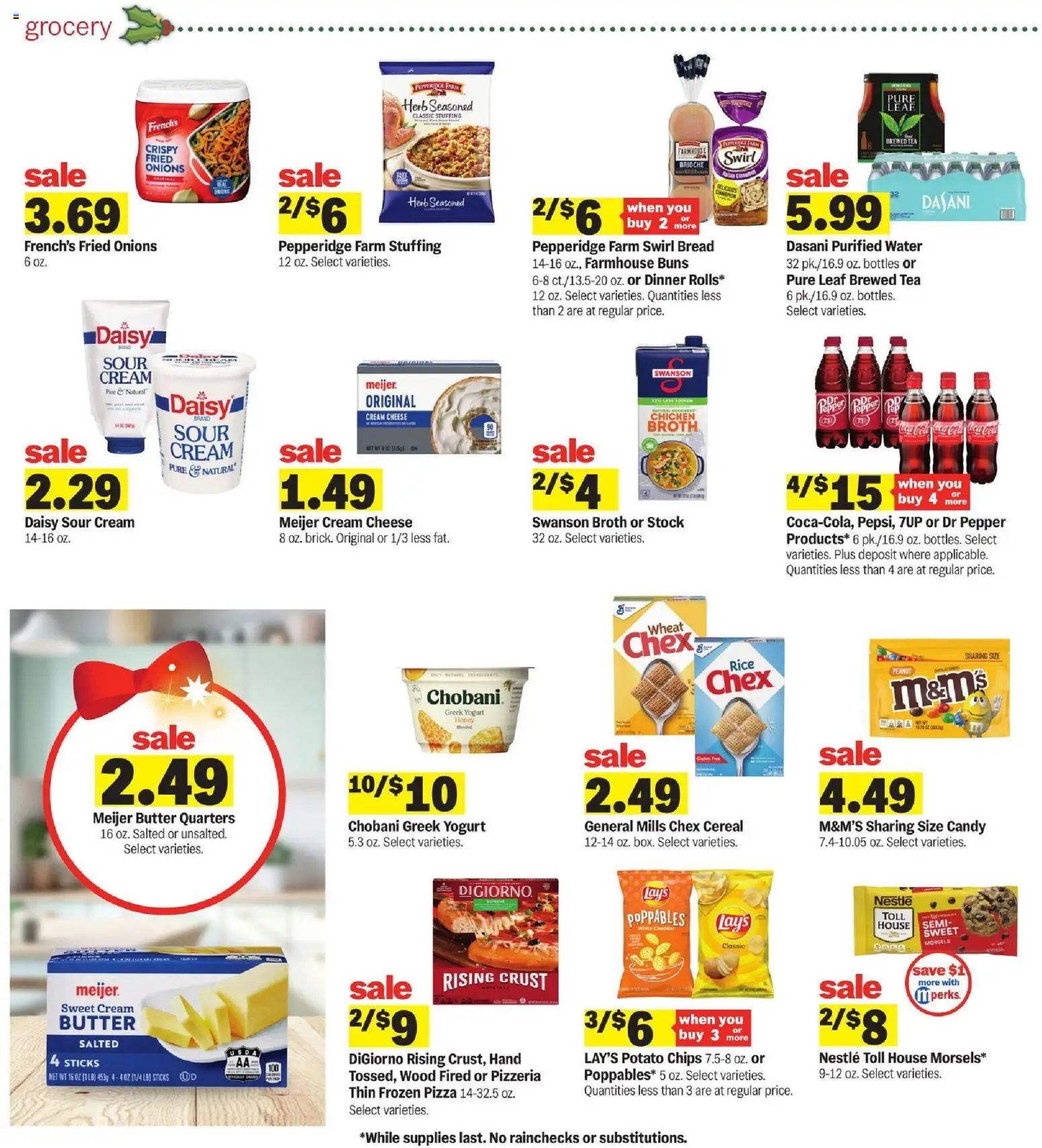 Meijer Weekly Ad - MI - valid from 19.11.2025 | Page: 3 | Products: Butter, Cheese, Yogurt, Water
