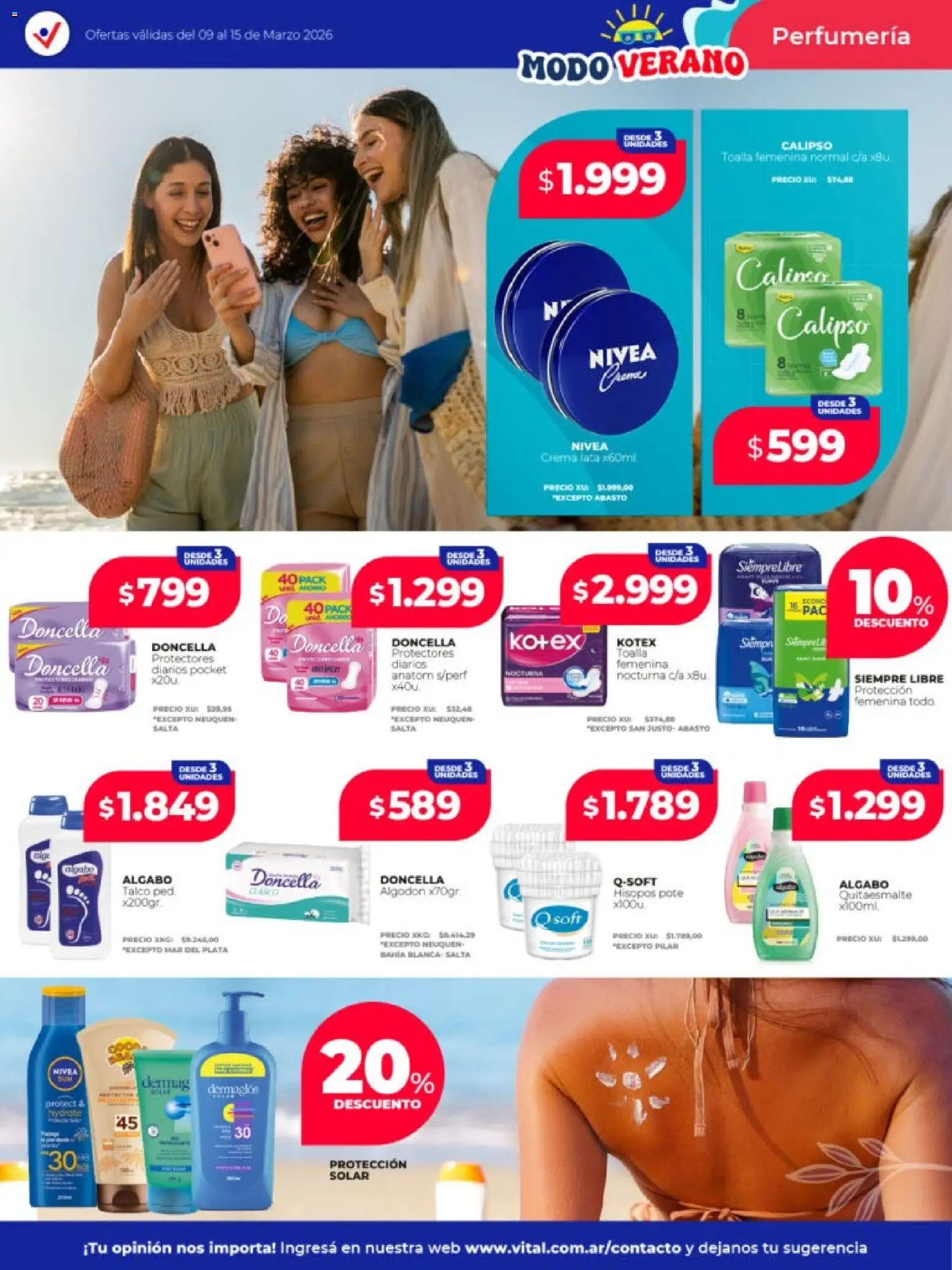 Vital - Ofertas - Laferrere  │ válido desde el 09.03.2026 | Página: 4 | Productos: Toalla, Algodón, Crema
