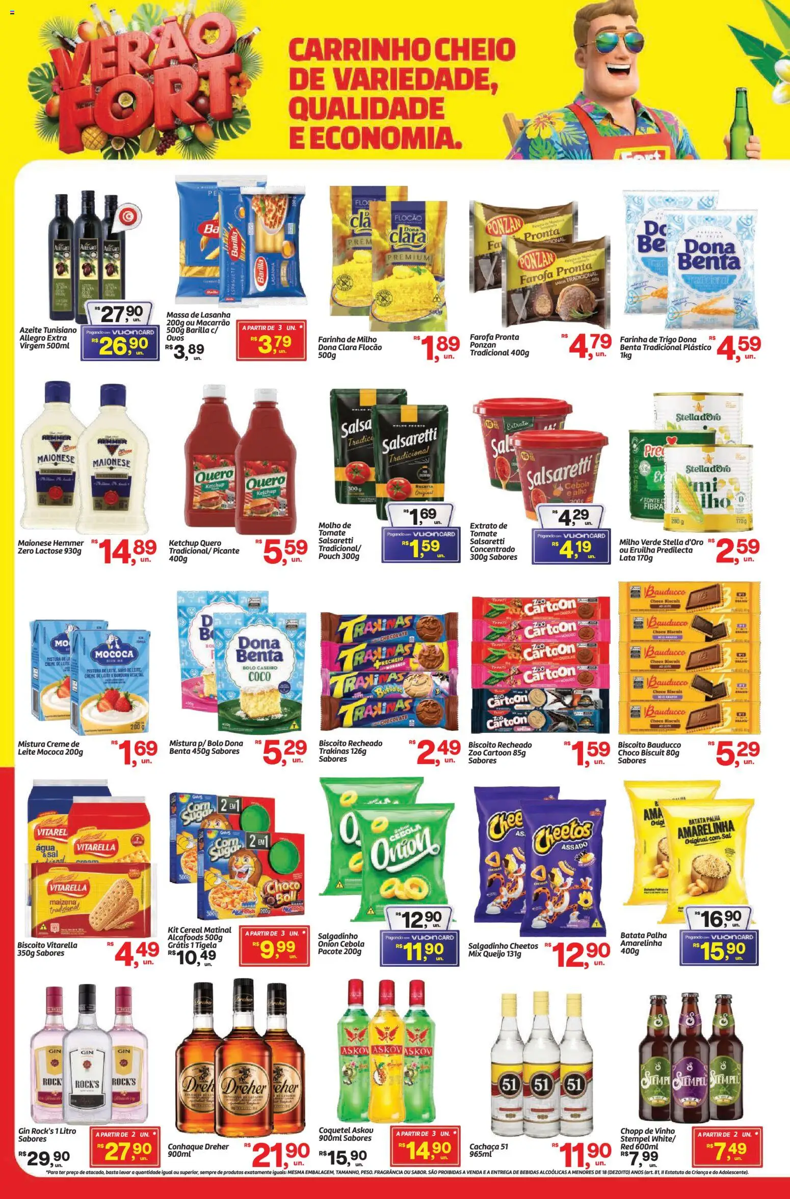 Fort Atacadista Folheto - válido de 19.01.2026 | Página: 2 | Produtos: Ervilha, Macarrão, Creme, Cachaça 51