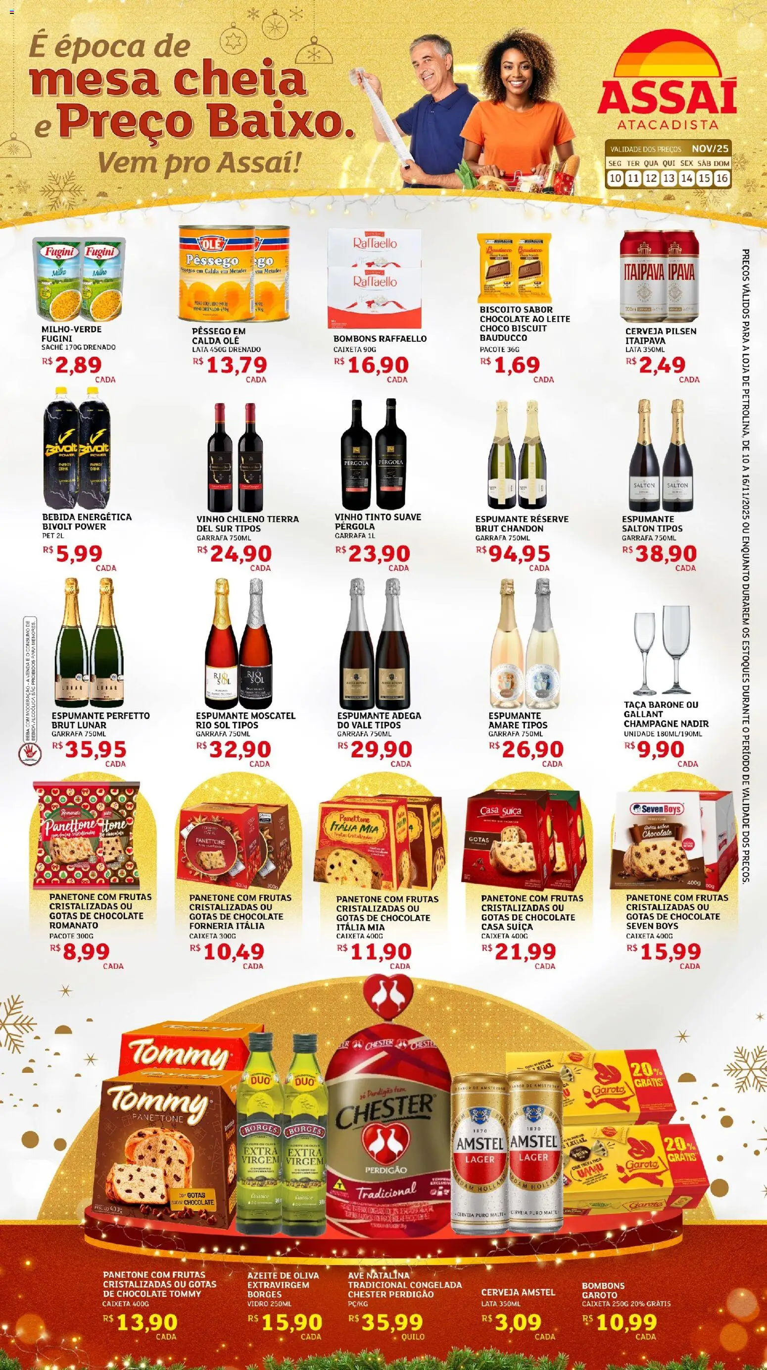 Assaí Atacadista Folheto - válido de 10.11.2025 | Página: 1 | Produtos: Mesa, Vinho, Bebida, Azeite