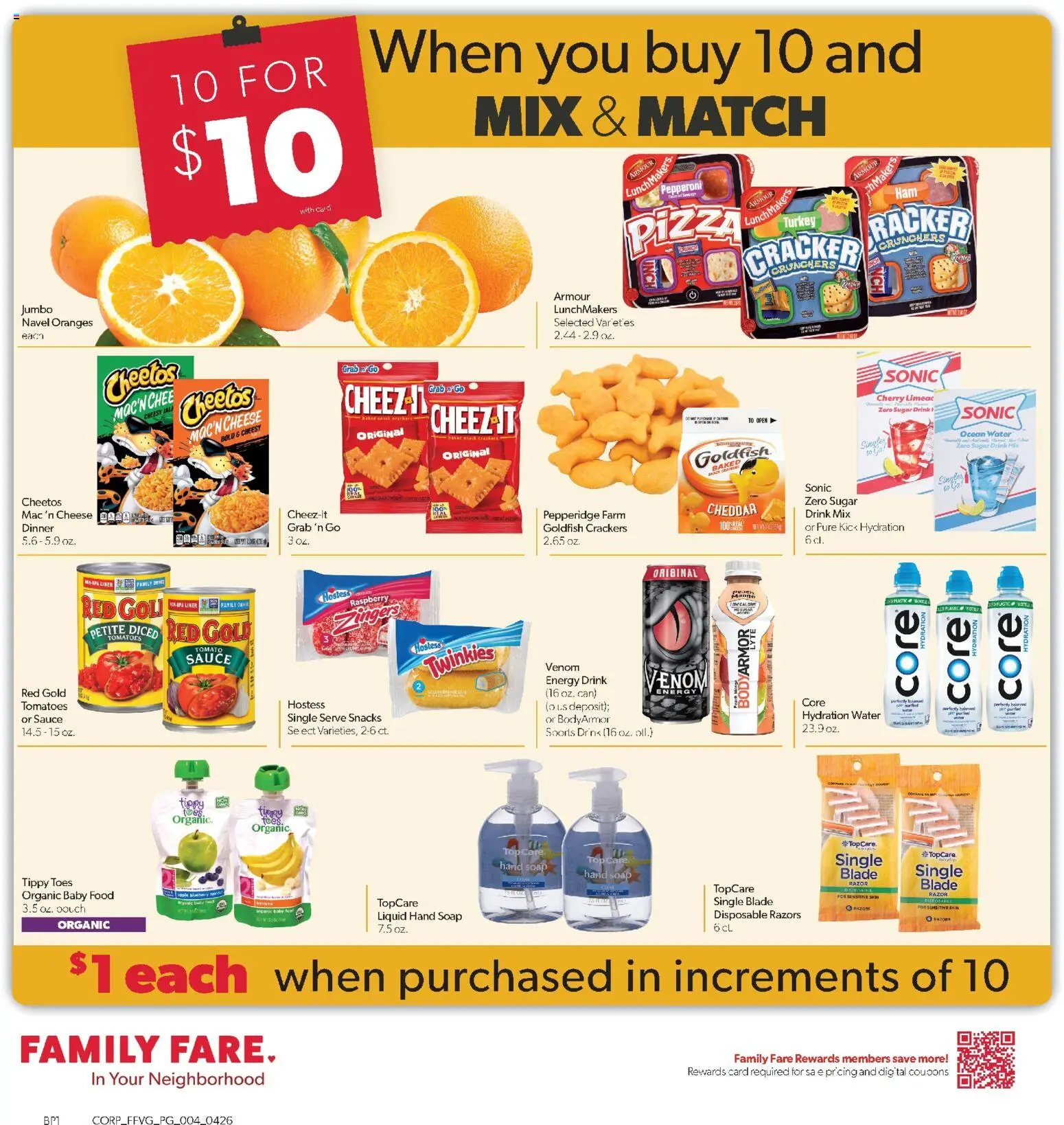 Family Fare Weekly Ad - valid from 26.04.2026 | Page: 4 | Products: Cheese, Sugar, Mango, Raspberry