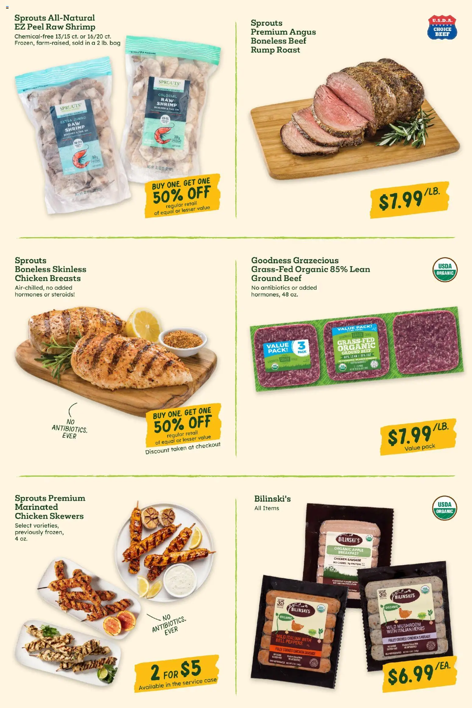 Sprouts Weekly Ad - valid from 22.04.2026 | Page: 4 | Products: Beef, Sausage, Case, Bag