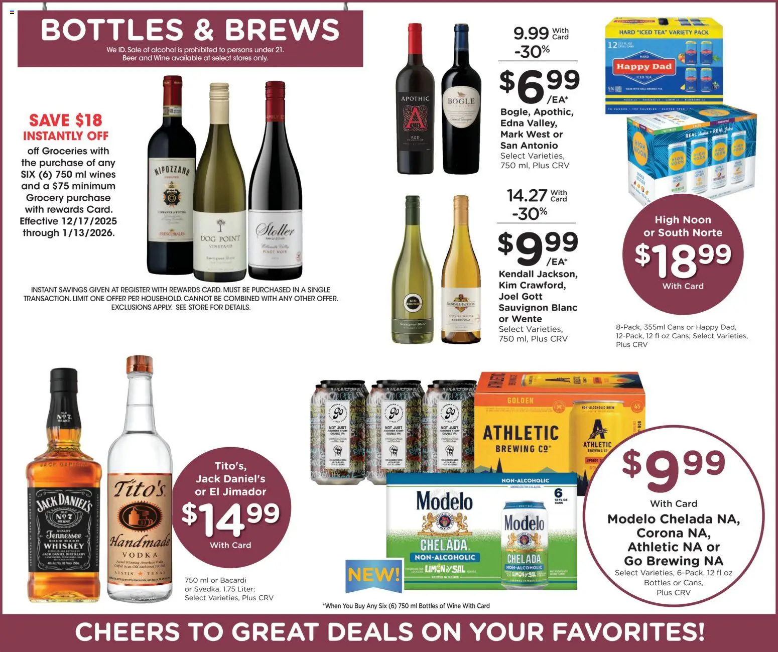 Ralphs Weekly Ad - valid from 02.01.2026 | Page: 11 | Products: Wine, Beer, Vodka, Whiskey
