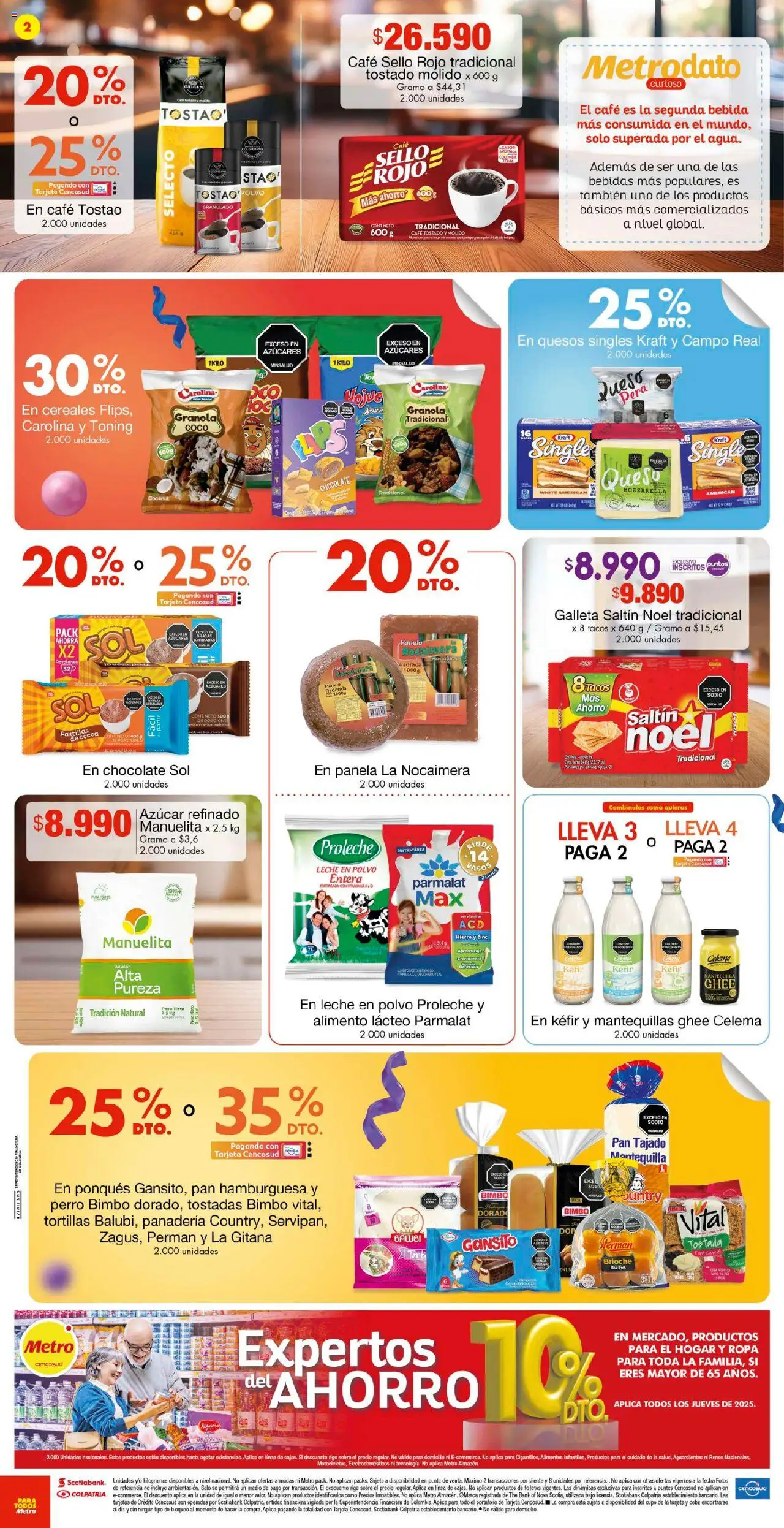 Metro revista - valida desde el 12.09.2025 | Página: 2 | Productos: Azucar, Panadería, Ropa, Chocolate