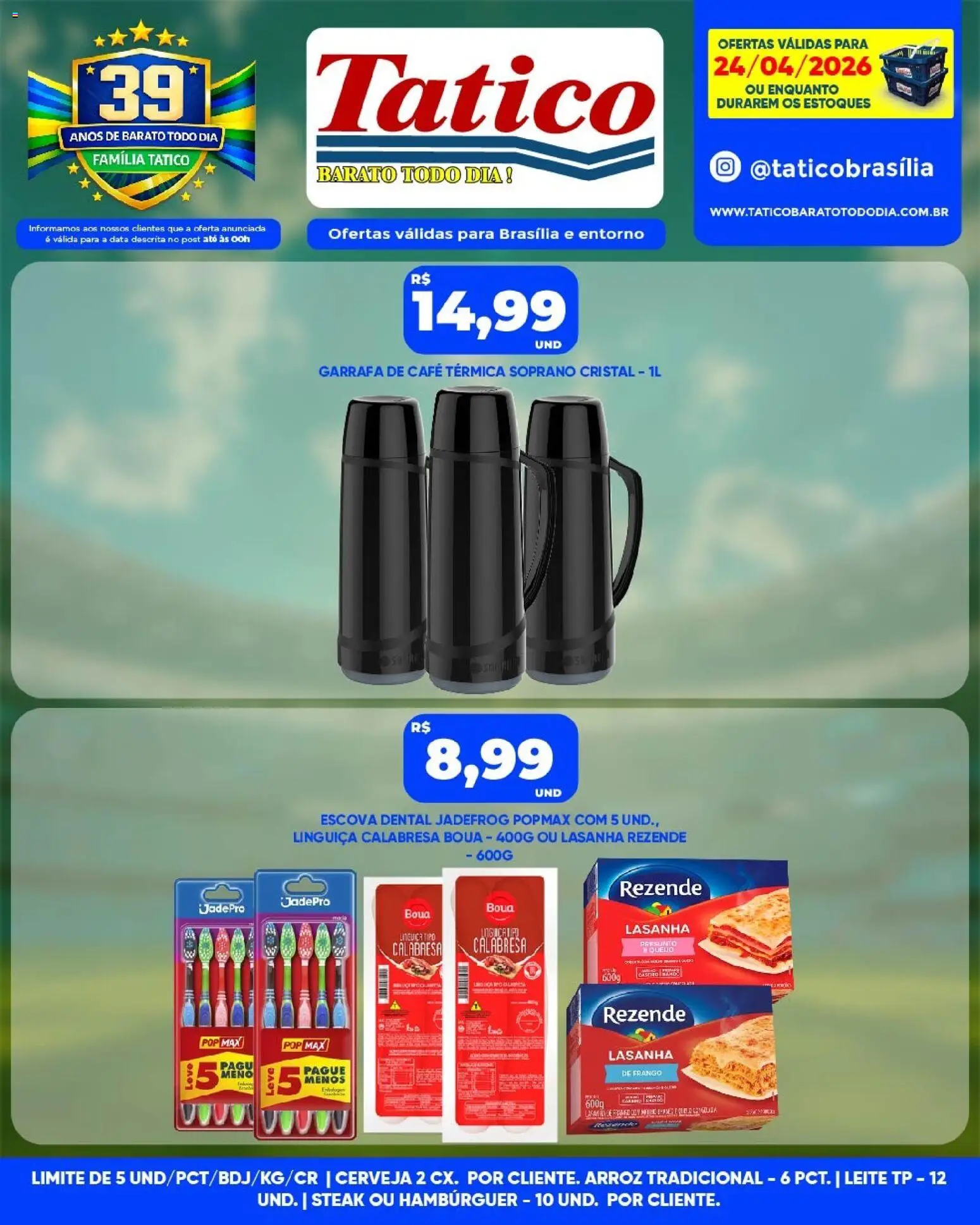 Tatico Folheto - válido de 24.04.2026 | Página: 10 | Produtos: Escova, Leite, Café, Lasanha rezende