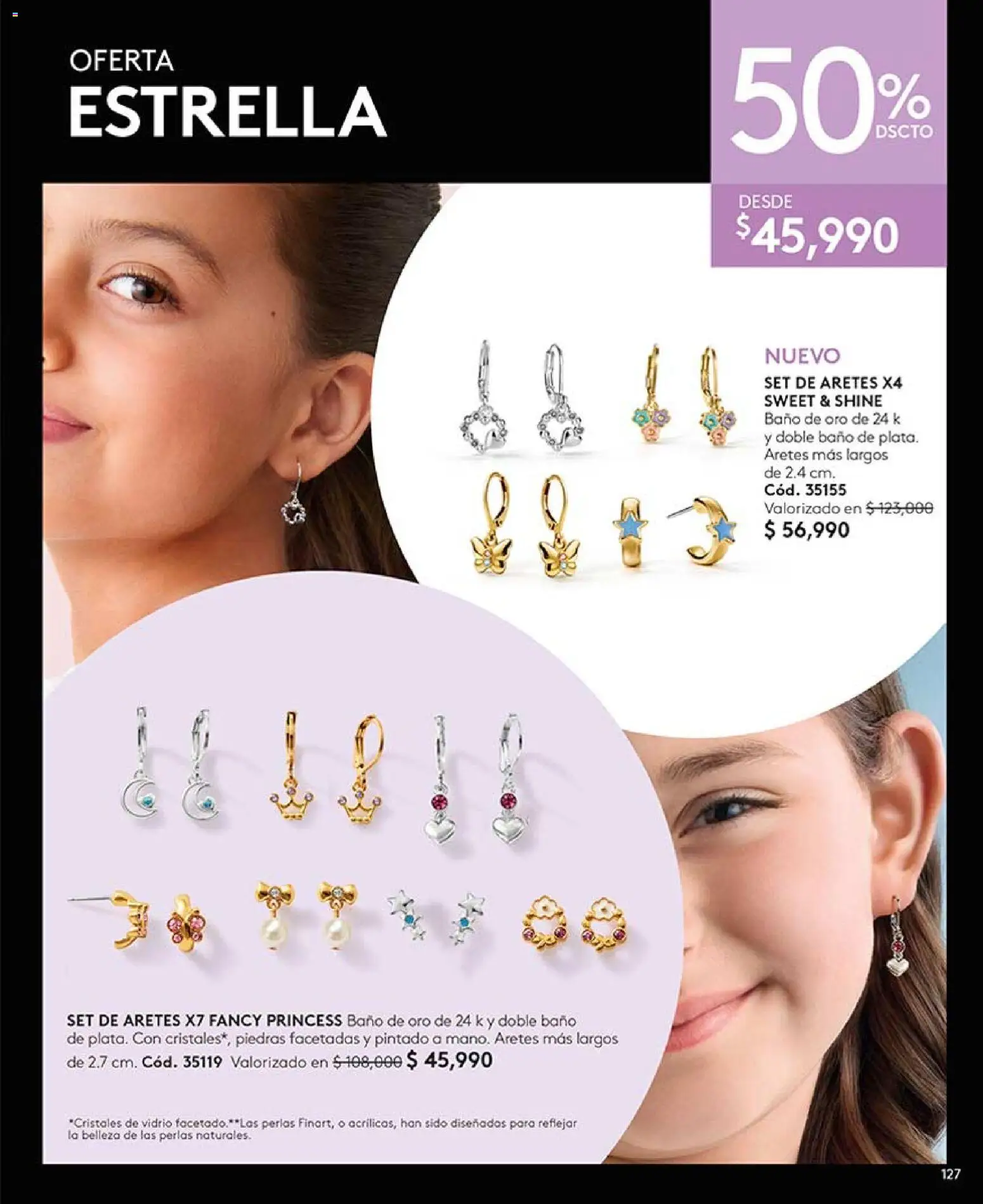 Ésika revista - valida desde el 03.04.2026 | Página: 127 | Productos: Aretes, Baño