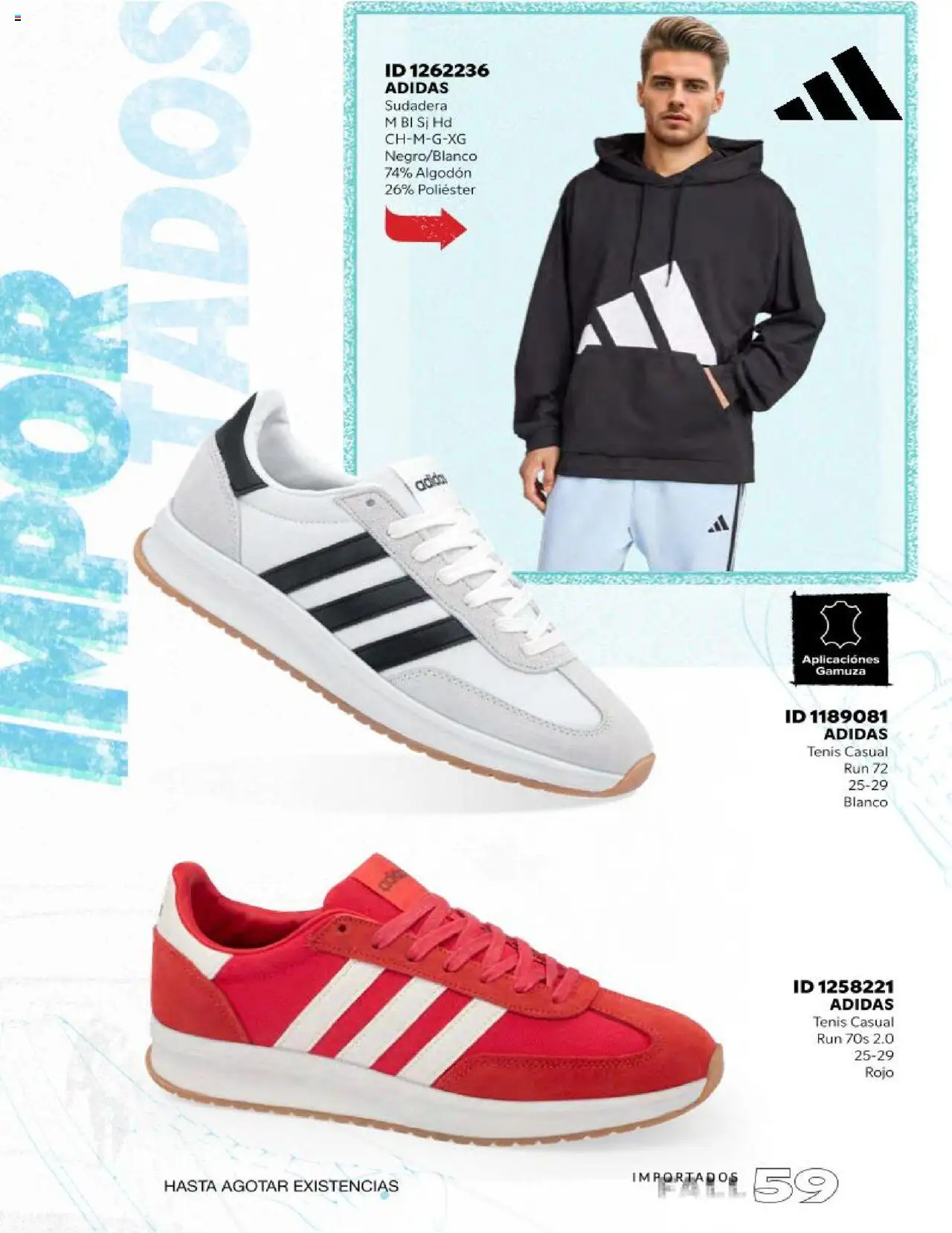Nuevas ofertas de Price Shoes válidas en toda la República Mexicana desde el 18.10.2025. ¡Encuentra las mejores ofertas en Price Shoes catálogo Fall Importados segunda! | Página: 59 | Productos: Tenis, Gamuza, Algodón, Sudadera