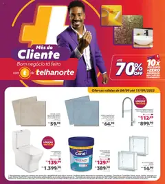 Telhanorte -Ofertas Mês do Cliente - Pré-Visualização do folheto da loja Telhanorte, válido de 04.09.2025