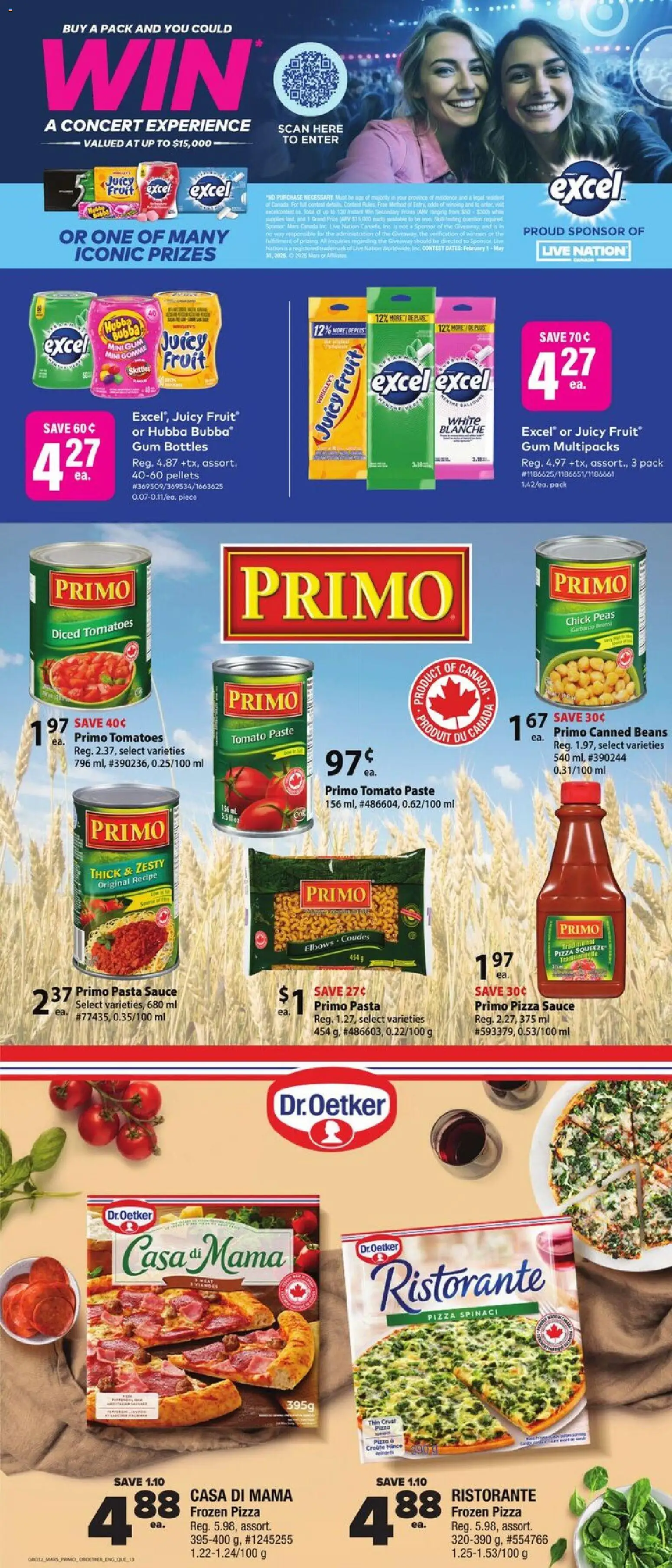 Giant Tiger flyer valid from 11.03.2026 | Page: 15 | Products: Pasta, Pizza, Tomatoes