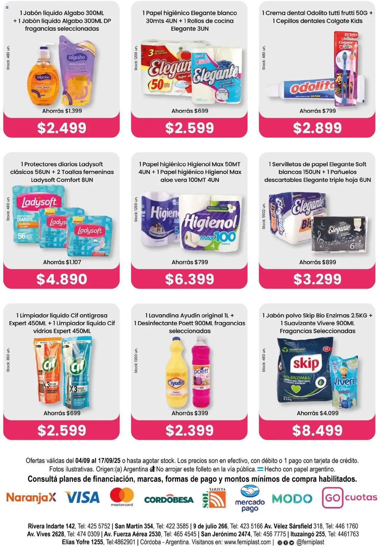 Ferniplast catálogo │ válido desde el 04.09.2025 | Página: 8 | Productos: Lavandina, Cocina, Jabón líquido, Protectores diarios