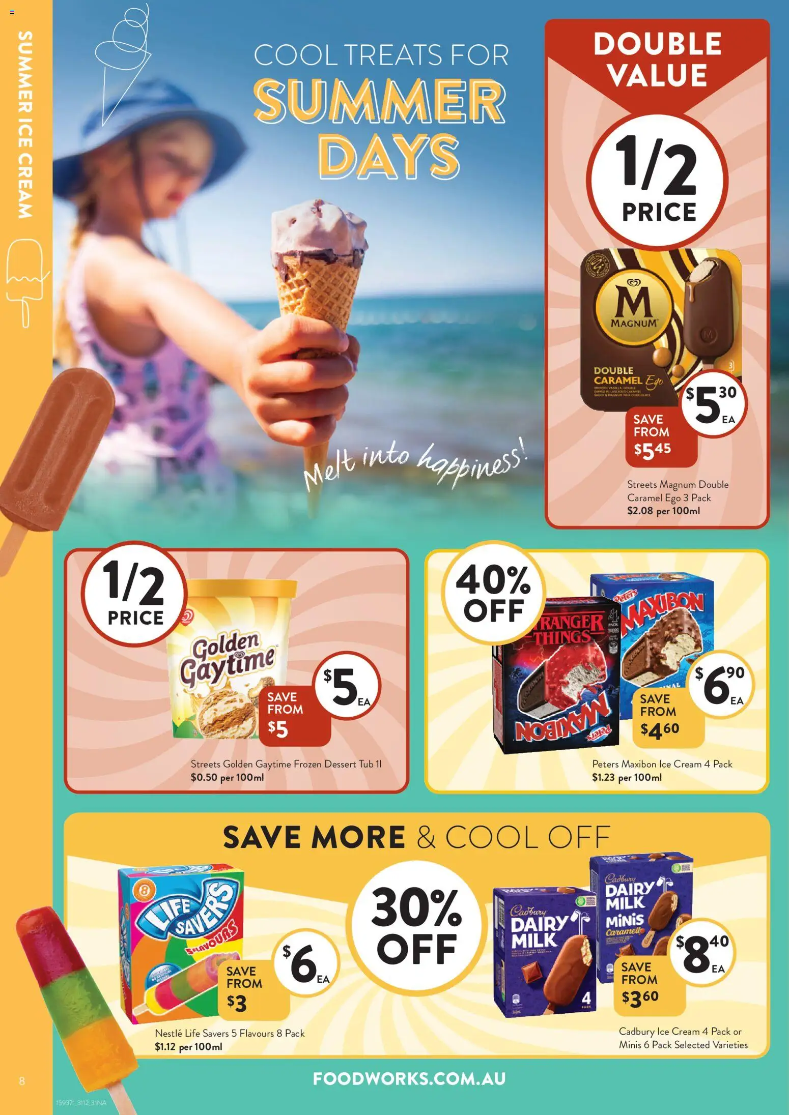 Foodworks catalogue - valid from 31.12.2025 | Page: 8 | Products: Dairy, Chocolate, Cream, Ice cream