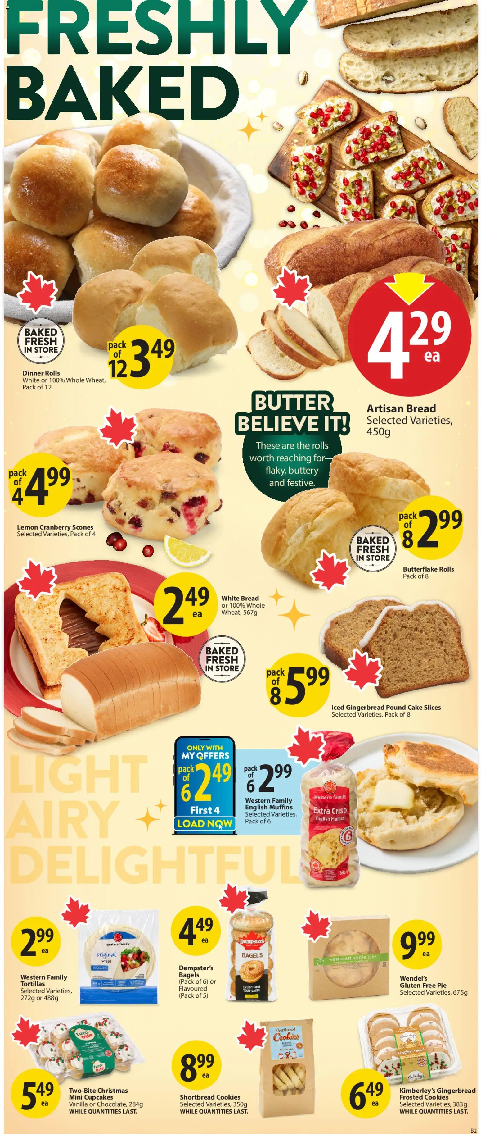 Save on foods flyer valid from 18.12.2025 | Page: 8 | Products: Cookies, Butter, Bread