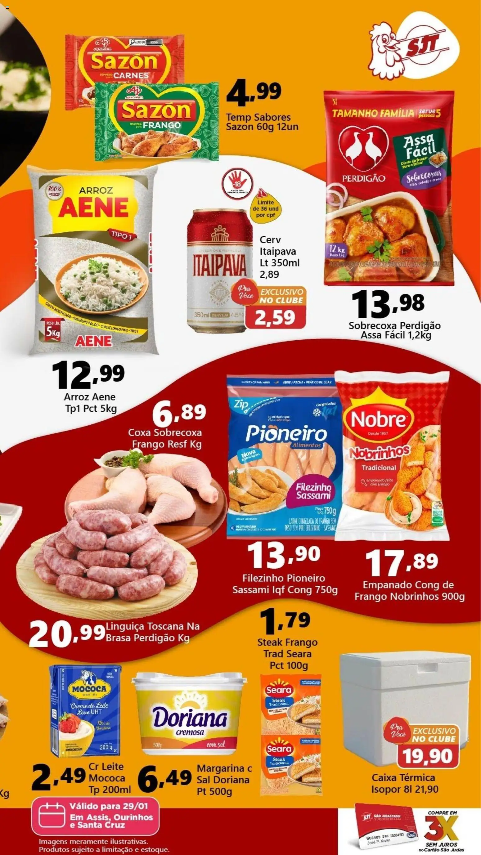 São Judas Tadeu Folheto - válido de 29.01.2026 | Página: 2 | Produtos: Doriana, Freezer, Cerveja, Creme