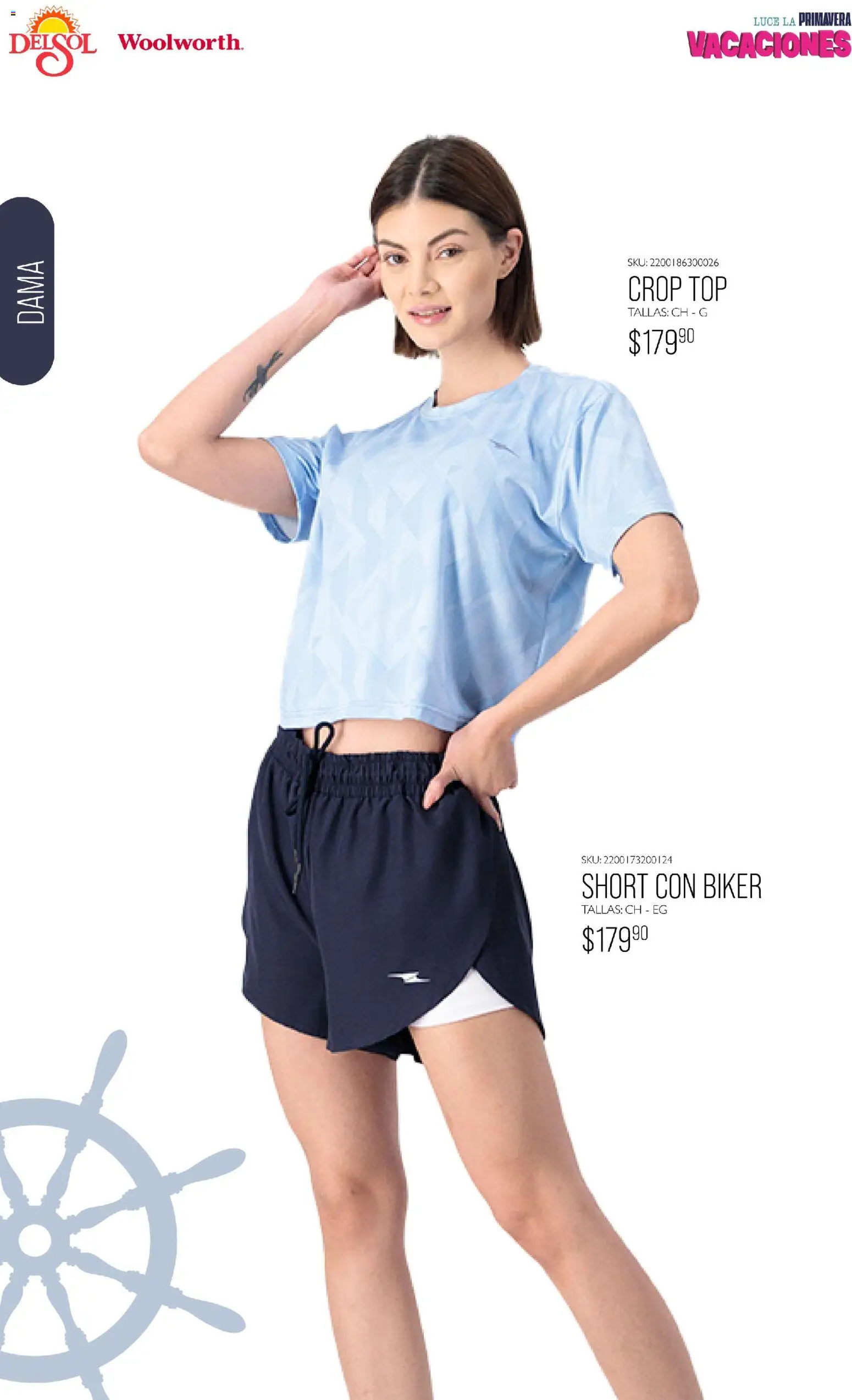 Nuevas ofertas de Del Sol y Woolworth válidas en toda la República Mexicana desde el 19.03.2026. ¡Encuentra las mejores ofertas en Del Sol y Woolworth catálogo Vacaciones 2026 ! | Página: 17 | Productos: Top, Short