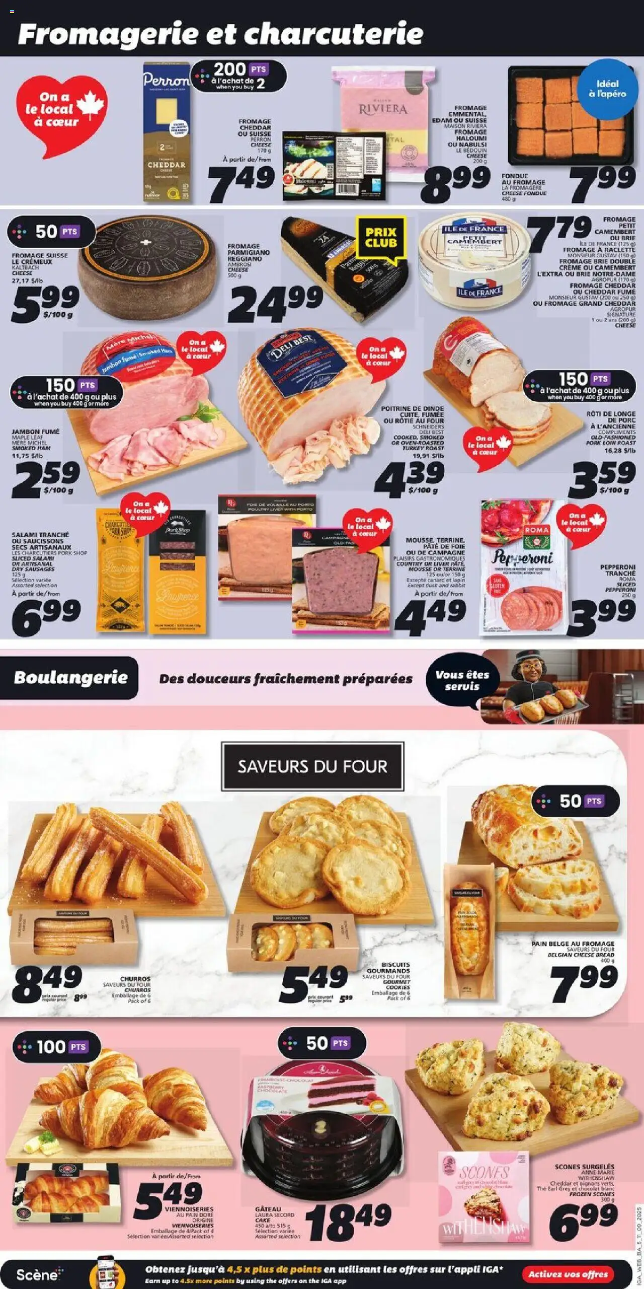 IGA flyer valid from 11.09.2025 | Page: 7 | Products: Cookies, Cheese, Ham, Pork