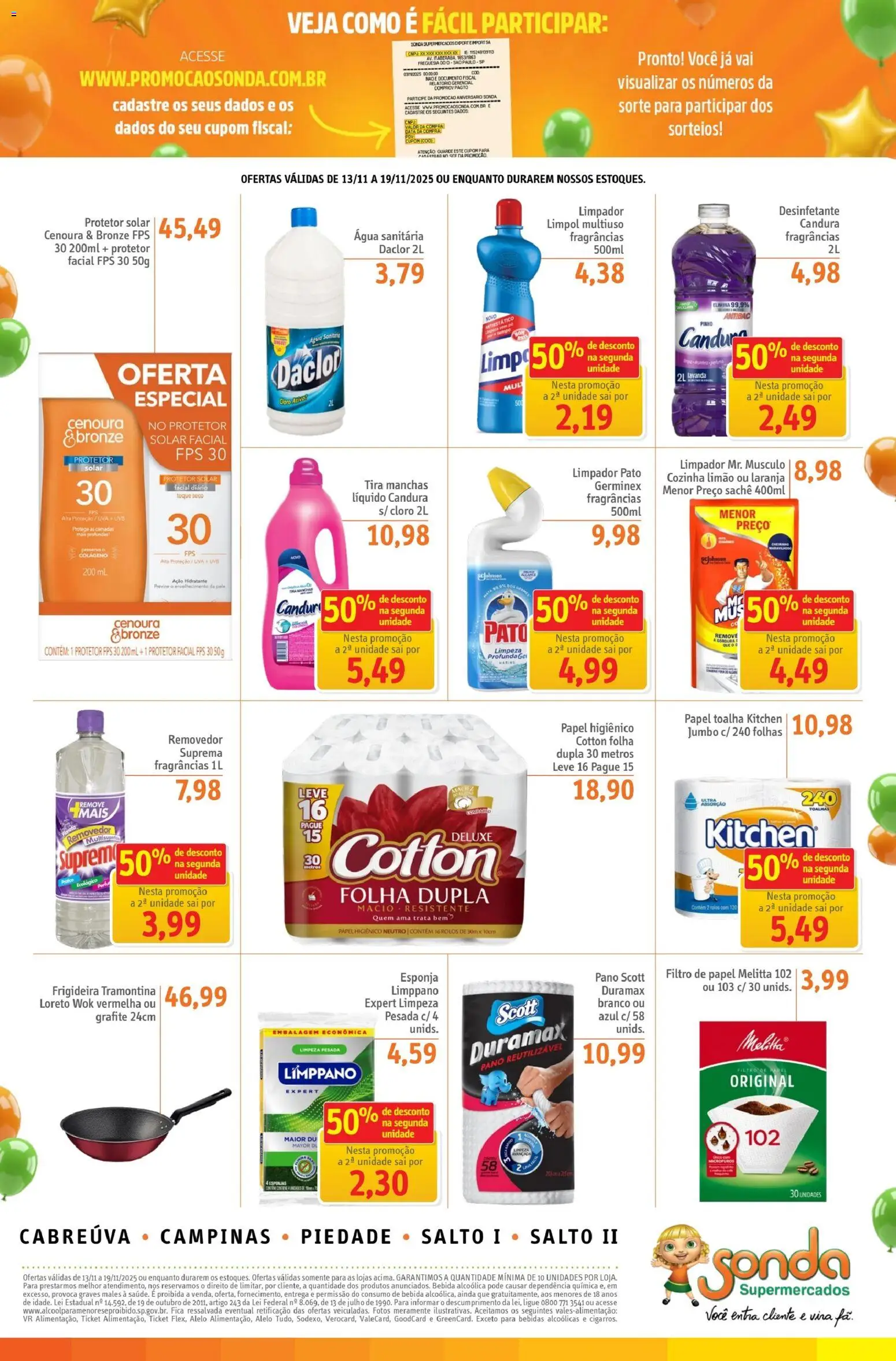 Sonda Folheto - válido de 13.11.2025 | Página: 9 | Produtos: Colágeno, Filtro de papel, Papel higiênico, Água sanitária