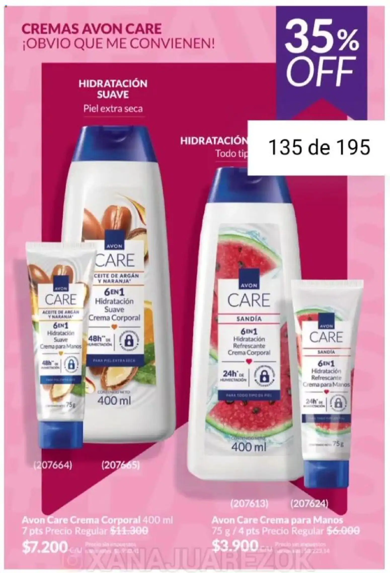 Catálogo AVON Campaña 1/2026 │ válido desde el 01.01.2026 | Página: 125 | Productos: Sandía, Aceite, Crema
