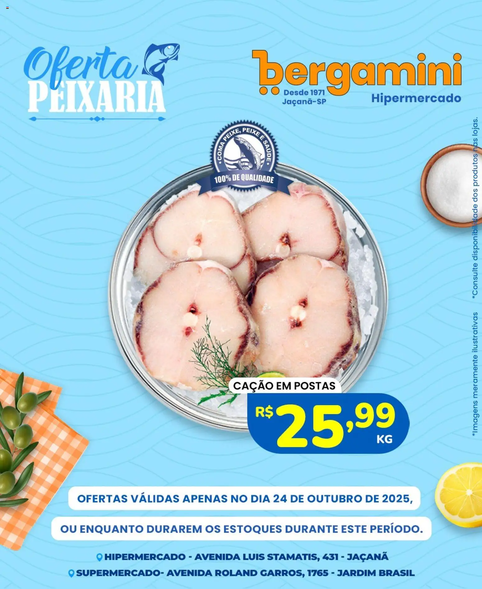 Supermercado Bergamini Folheto - válido de 24.10.2025 | Página: 8 | Produtos: Peixe