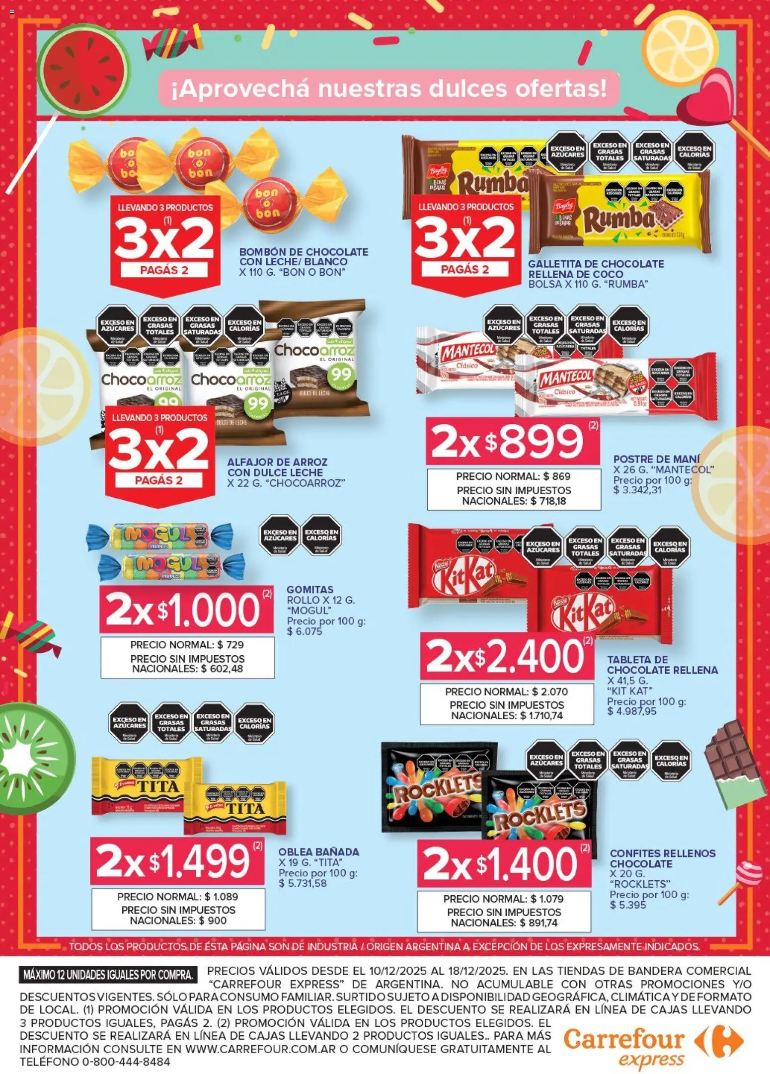 Carrefour ofertas │ válido desde el 10.12.2025 | Página: 5 | Productos: Bolsa, Gomitas, Mani, Chocolate