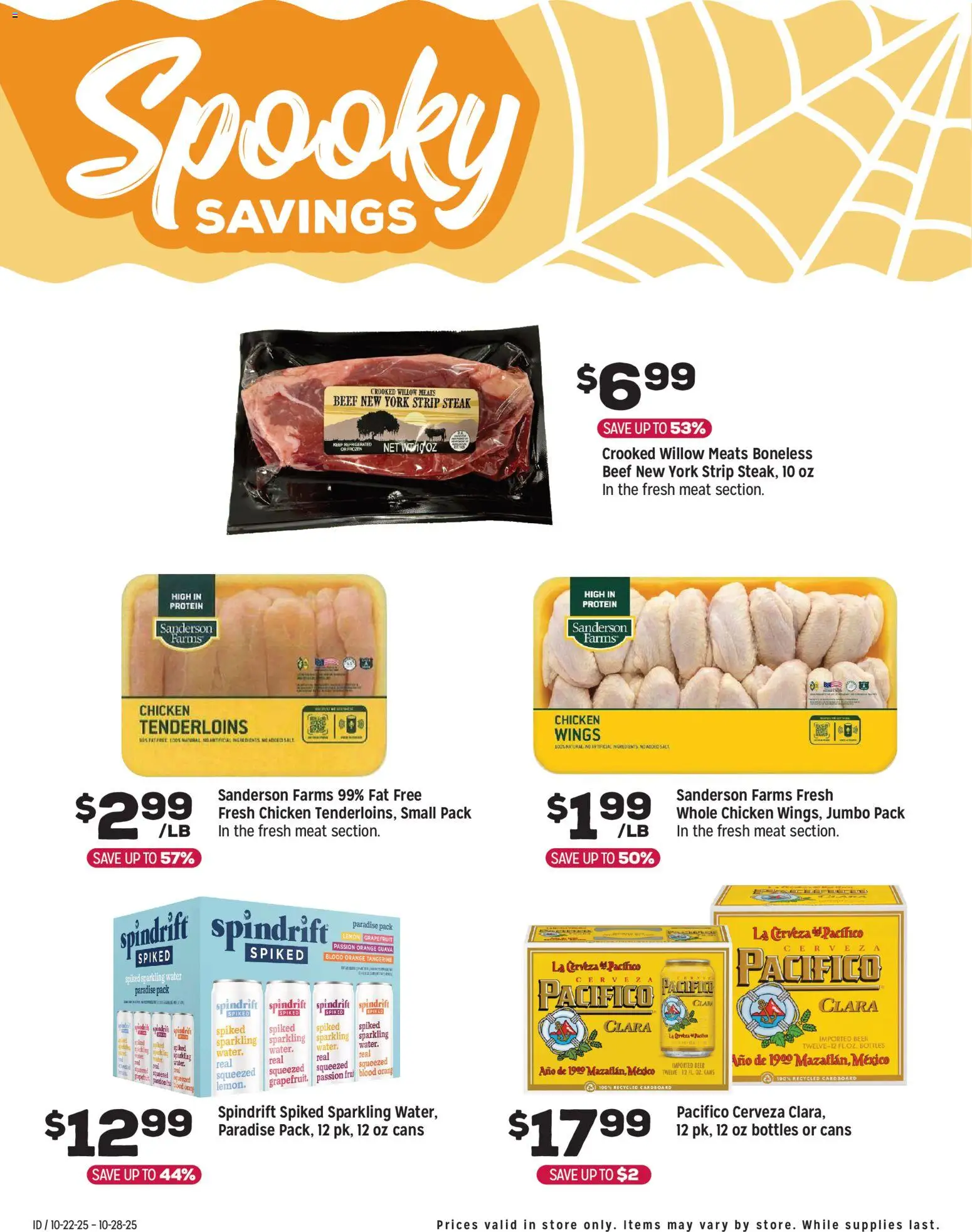 Grocery Outlet Weekly Ad - ID - valid from 22.10.2025 | Page: 4 | Products: Beer, Beef, Grapefruit, Water