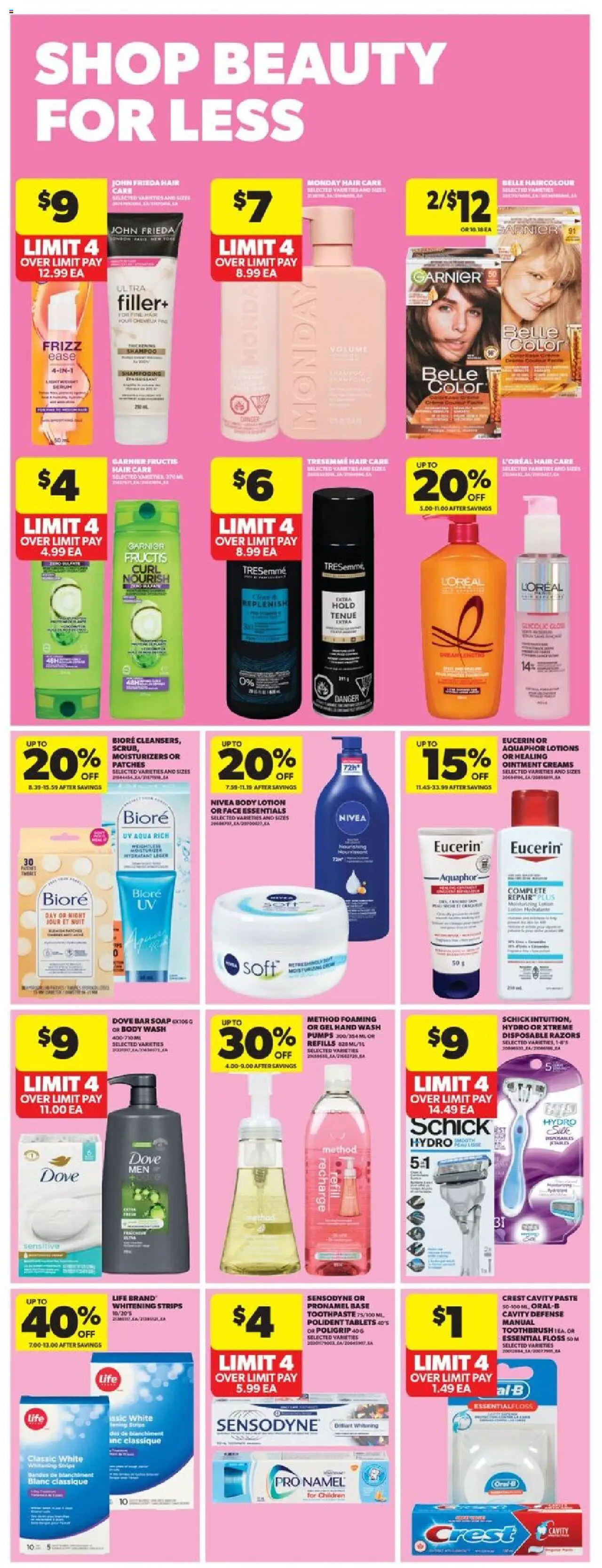 Real Canadian Superstore flyer valid from 16.10.2025 | Page: 30 | Products: Shampoo, Body lotion, Soap, Toothpaste