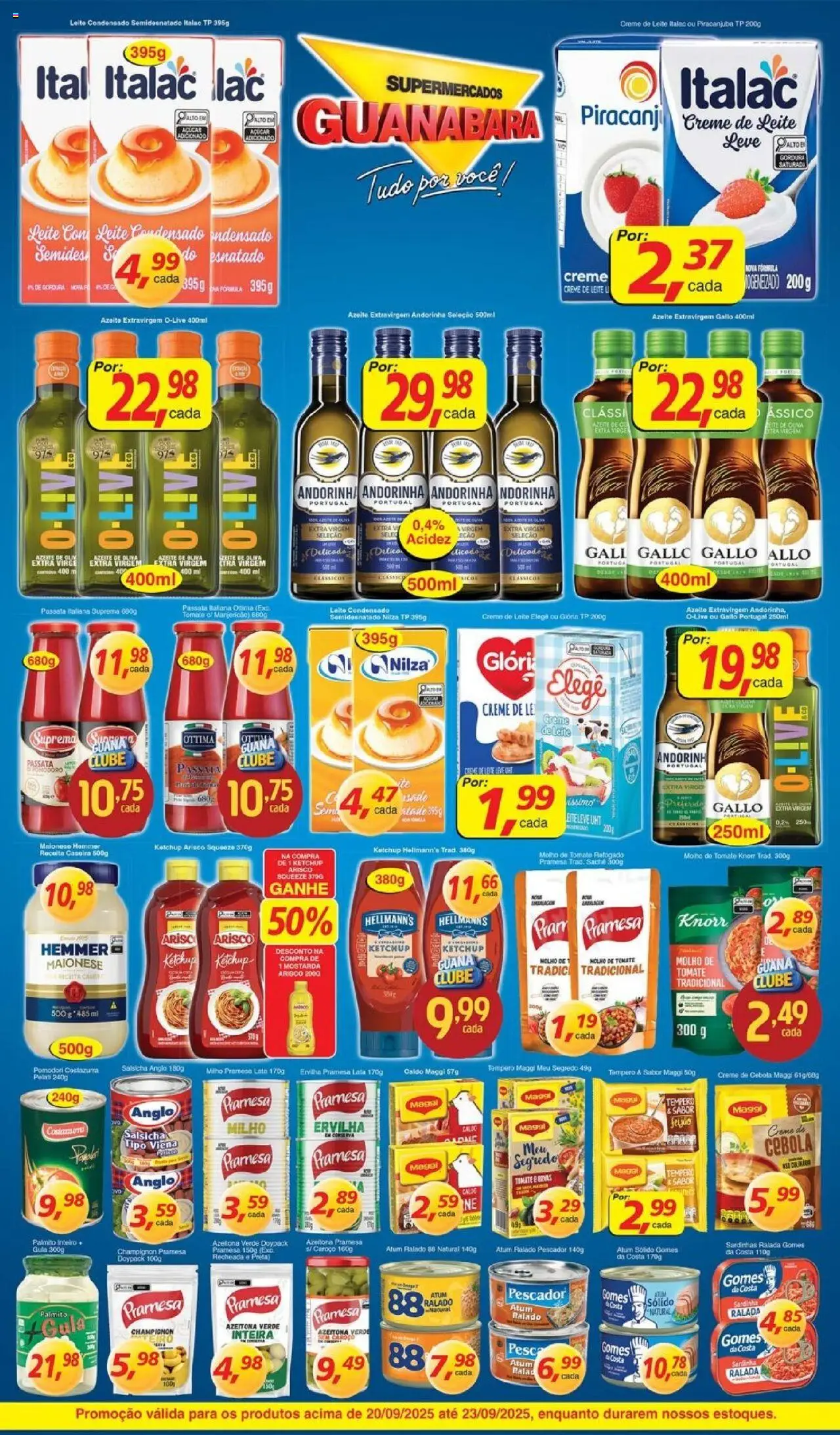 Supermercados Guanabara Folheto - válido de 20.09.2025 | Página: 7 | Produtos: Cebola, Leite, Maionese, Sardinha