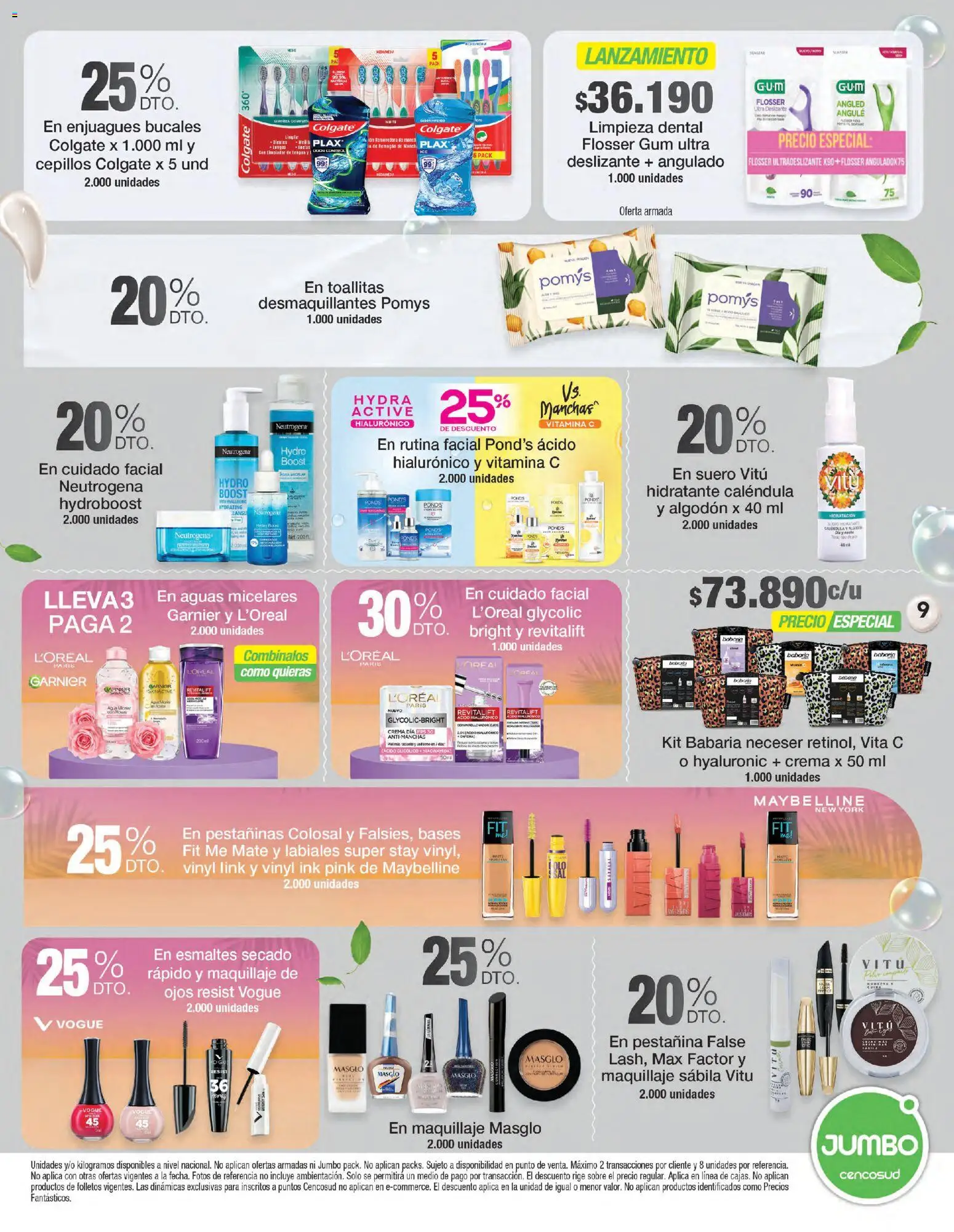 Jumbo revista - valida desde el 13.11.2025 | Página: 9 | Productos: Algodón, Sobre, Maquillaje, Neceser