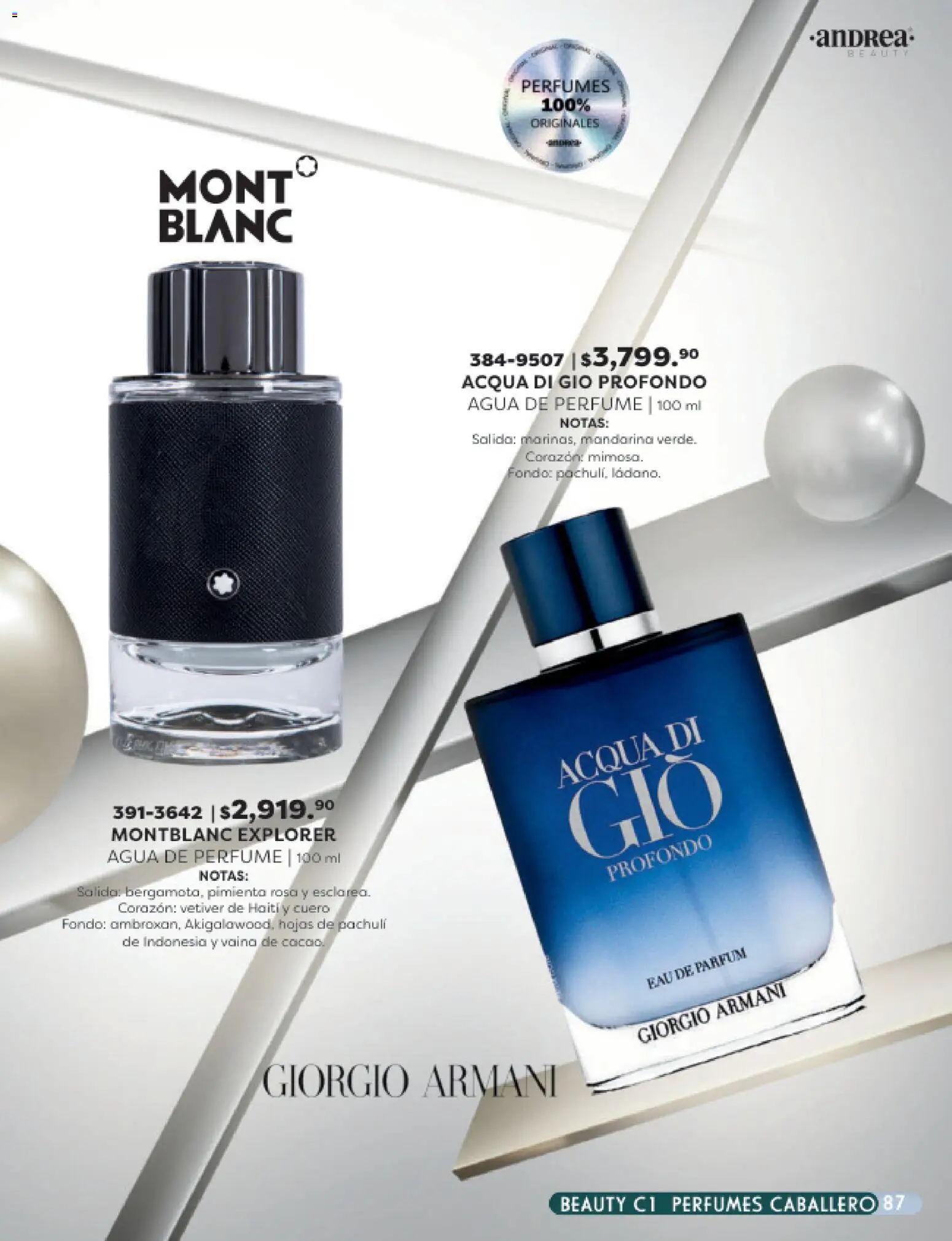 Nuevas ofertas de Andrea válidas en toda la República Mexicana desde el 25.01.2026. ¡Encuentra las mejores ofertas en Andrea catálogo Beauty! | Página: 87 | Productos: Pimienta, Agua, Cacao, Perfume