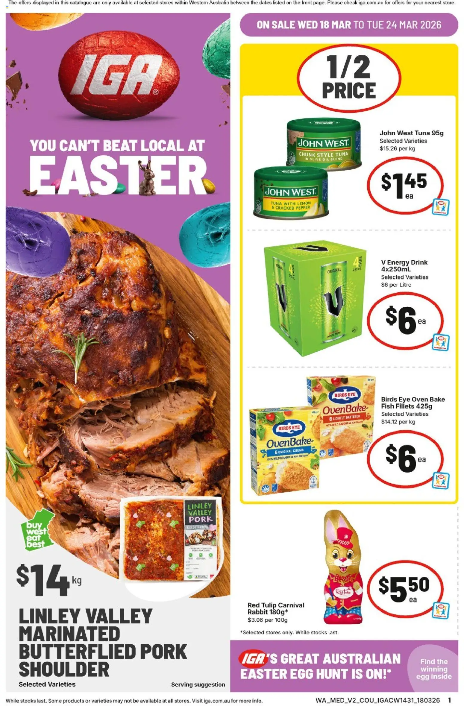 IGA catalogue - valid from 18.03.2026 | Page: 1 | Products: Oil, Pepper, Lemon, Oven