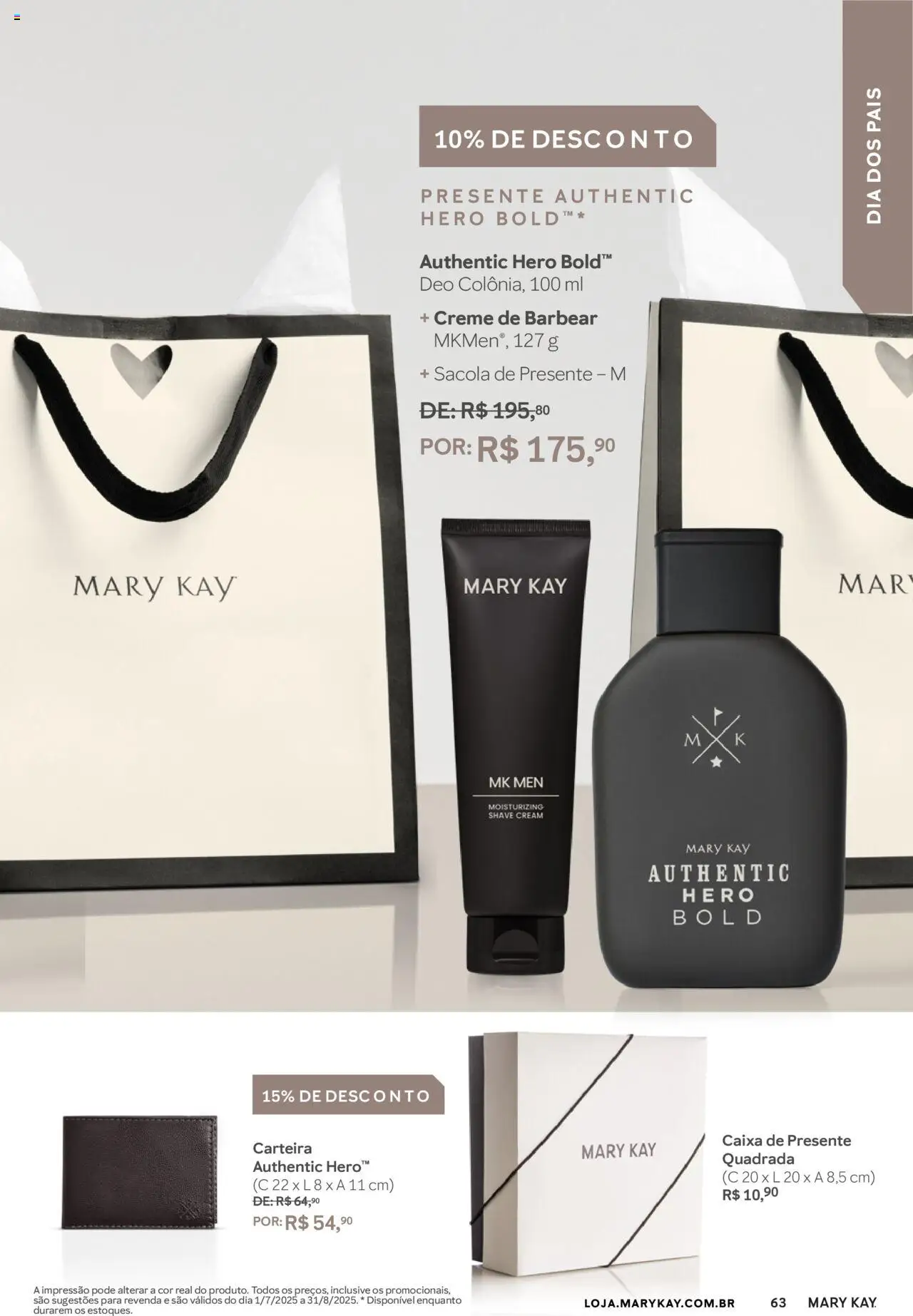 Mary Kay Folheto - válido de 01.07.2025 | Página: 63 | Produtos: Caixa, Creme, Creme de barbear, Carteira