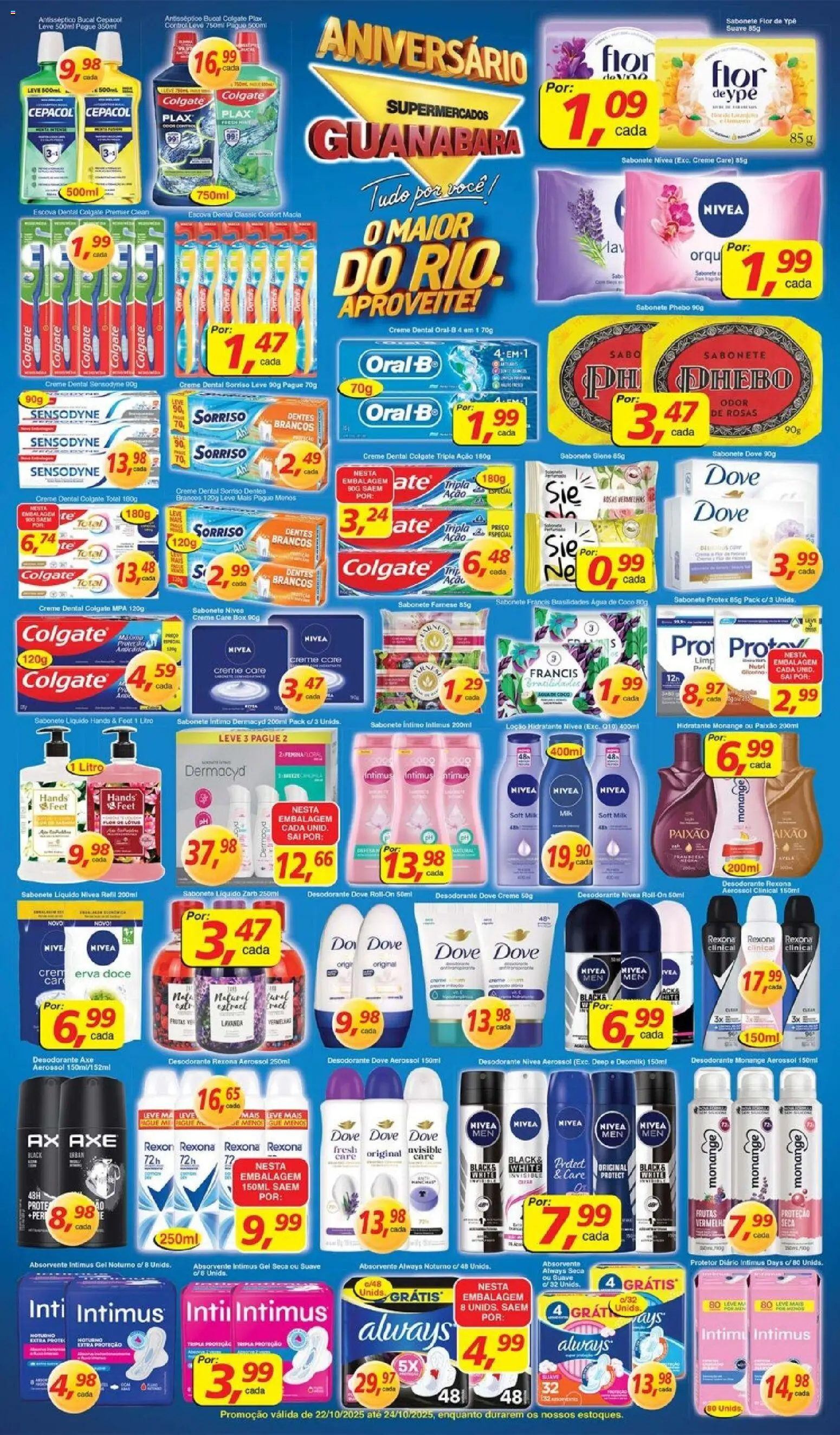 Supermercados Guanabara Folheto - válido de 22.10.2025 | Página: 9 | Produtos: Coco, Sabonete, Dove, Sabonete líquido