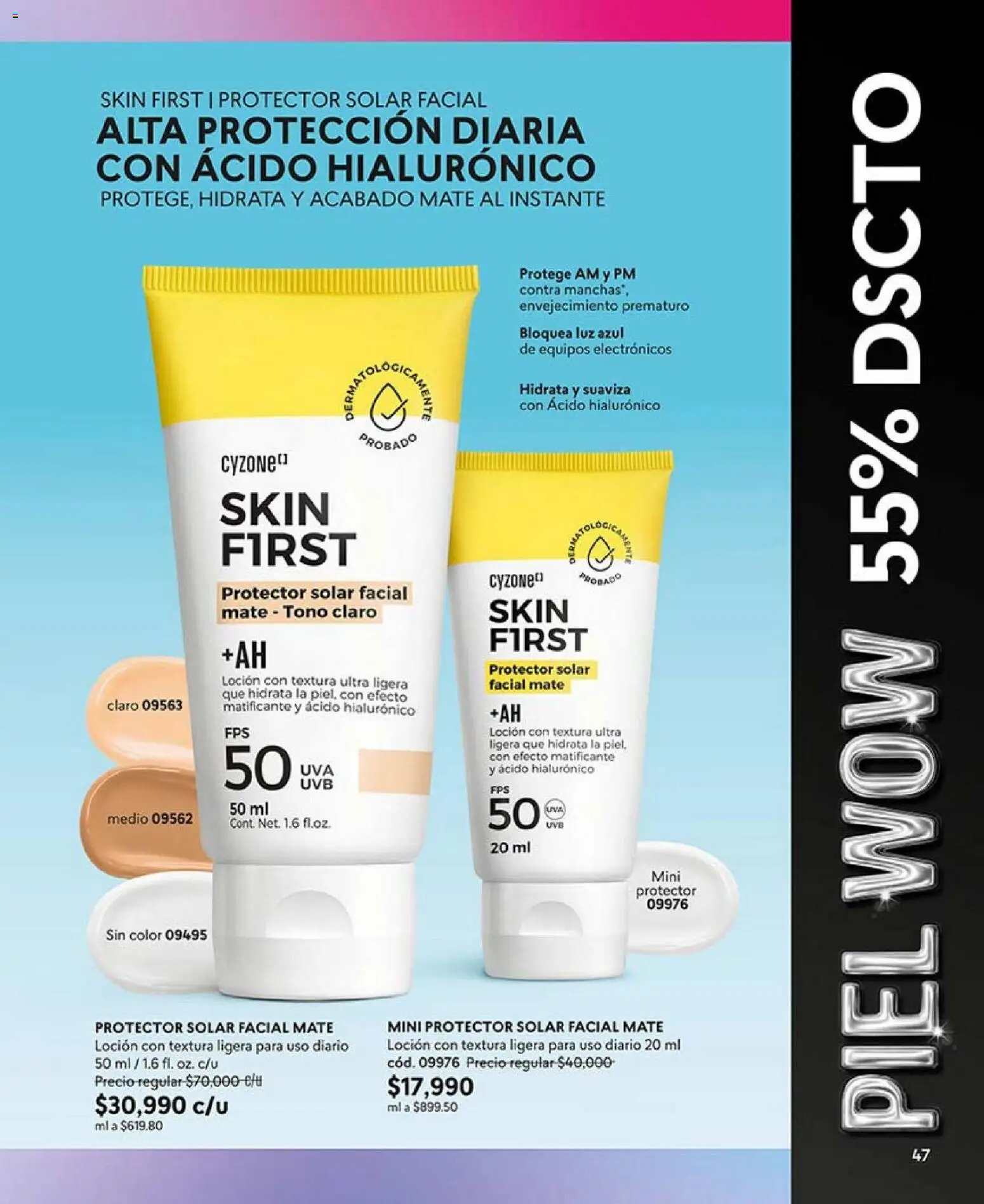 CyZone revista - valida desde el 01.01.2026 | Página: 47 | Productos: Loción, Protector solar