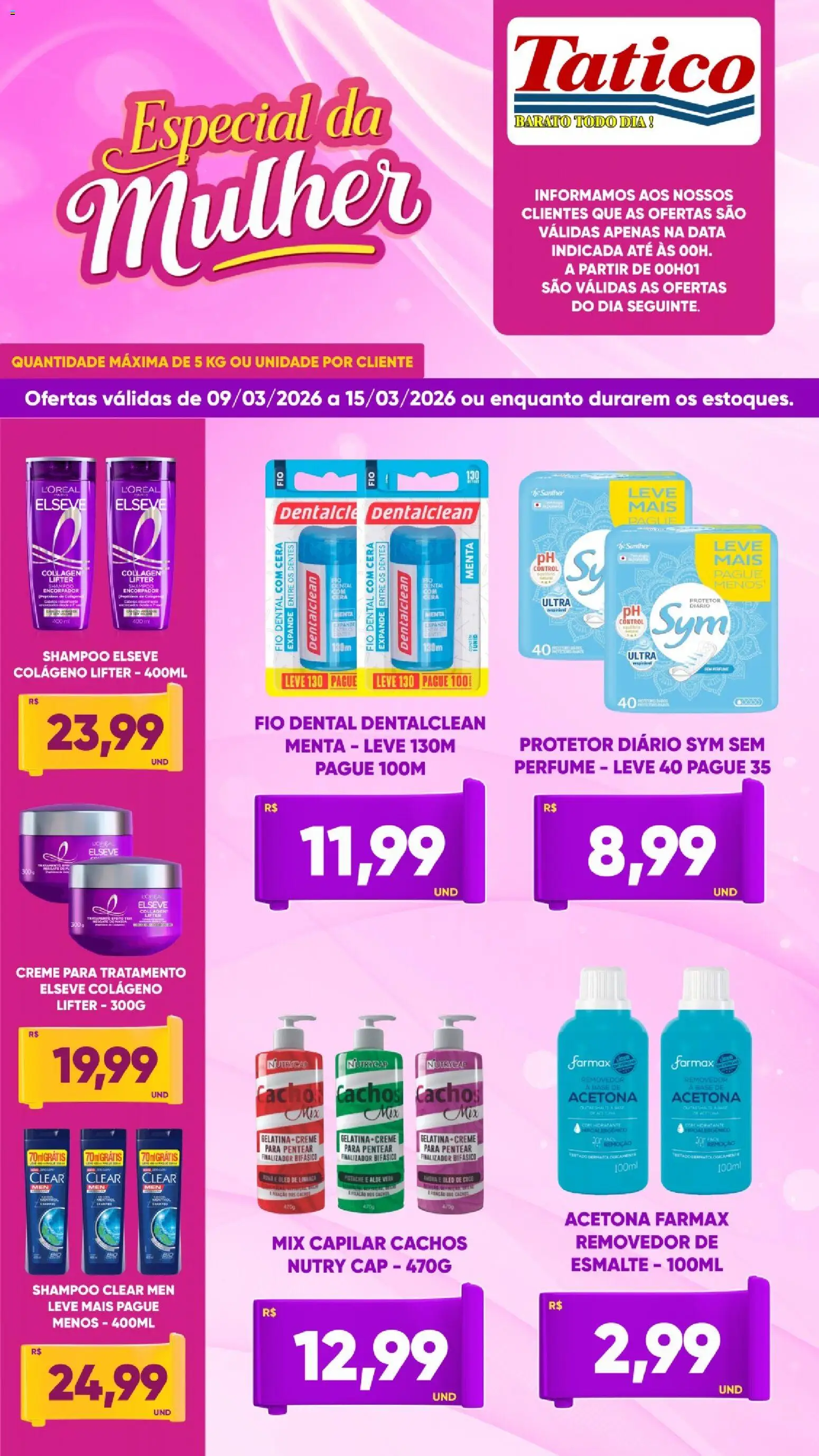 Tatico Folheto - válido de 09.03.2026 | Página: 7 | Produtos: Shampoo, Colágeno, Cera, Óleo de coco