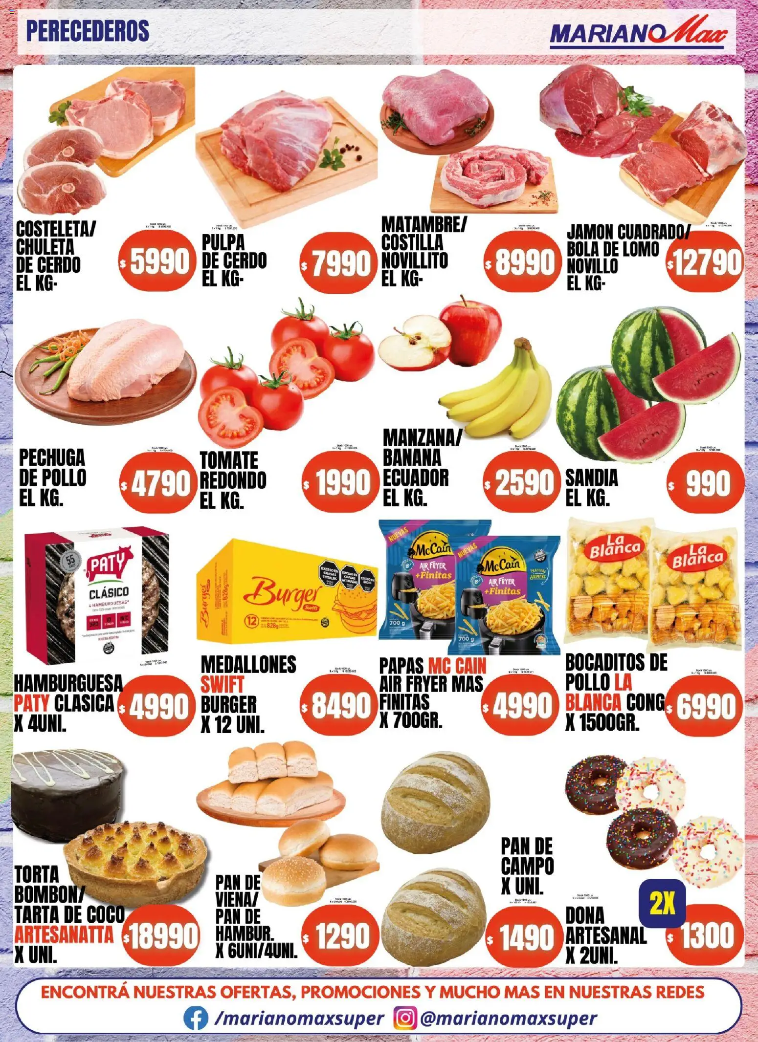 Mariano Max - Catálogo │ válido desde el 04.11.2025 | Página: 5 | Productos: Sandía, Tomate, Pan, Cerdo