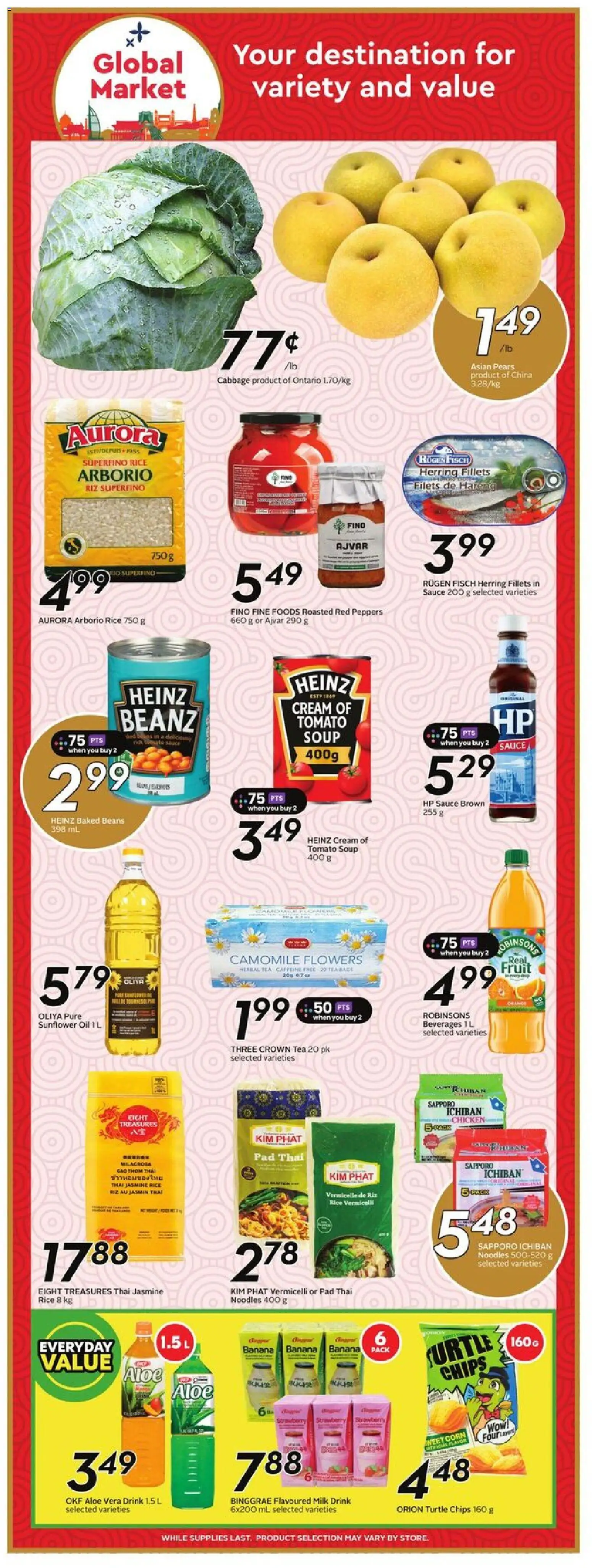 Sobeys flyer valid from 05.03.2026 | Page: 14 | Products: Noodles, Chips, Cream, Milk