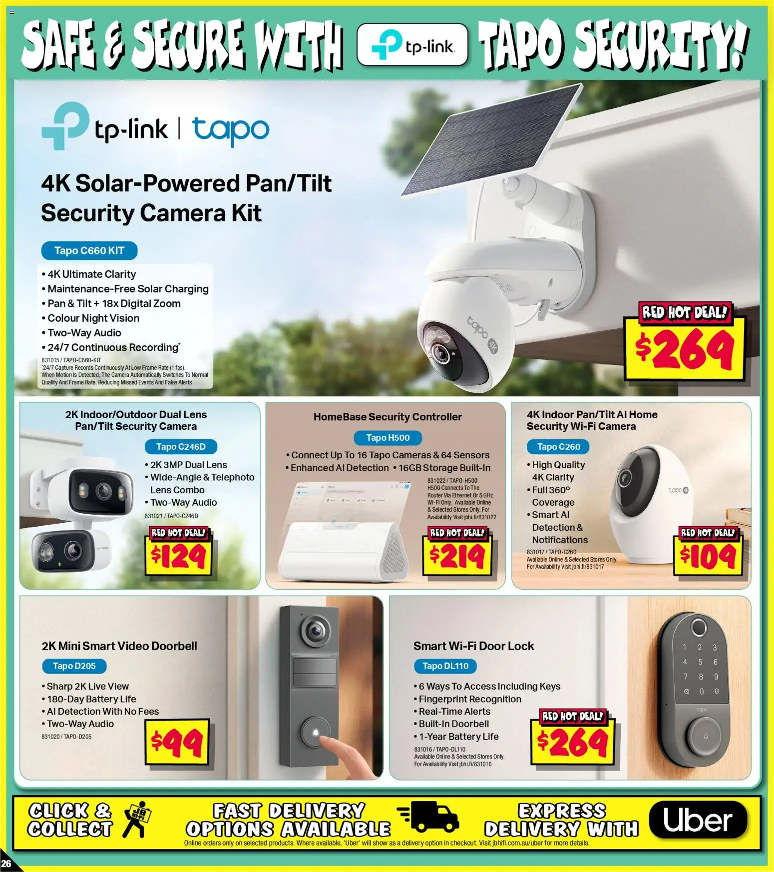 JB Hi-Fi catalogue - valid from 23.10.2025 | Page: 26 | Products: Battery, Doorbell, Camera, Safe