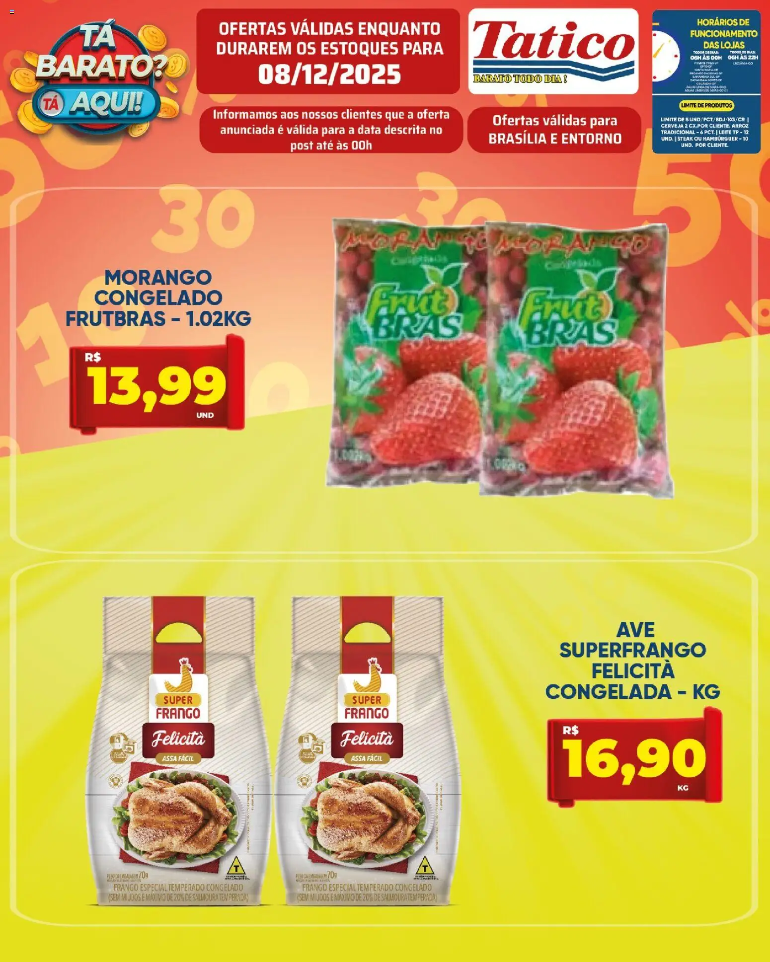 Tatico Folheto - válido de 09.12.2025 | Página: 25 | Produtos: Leite, Cerveja, Arroz, Frango