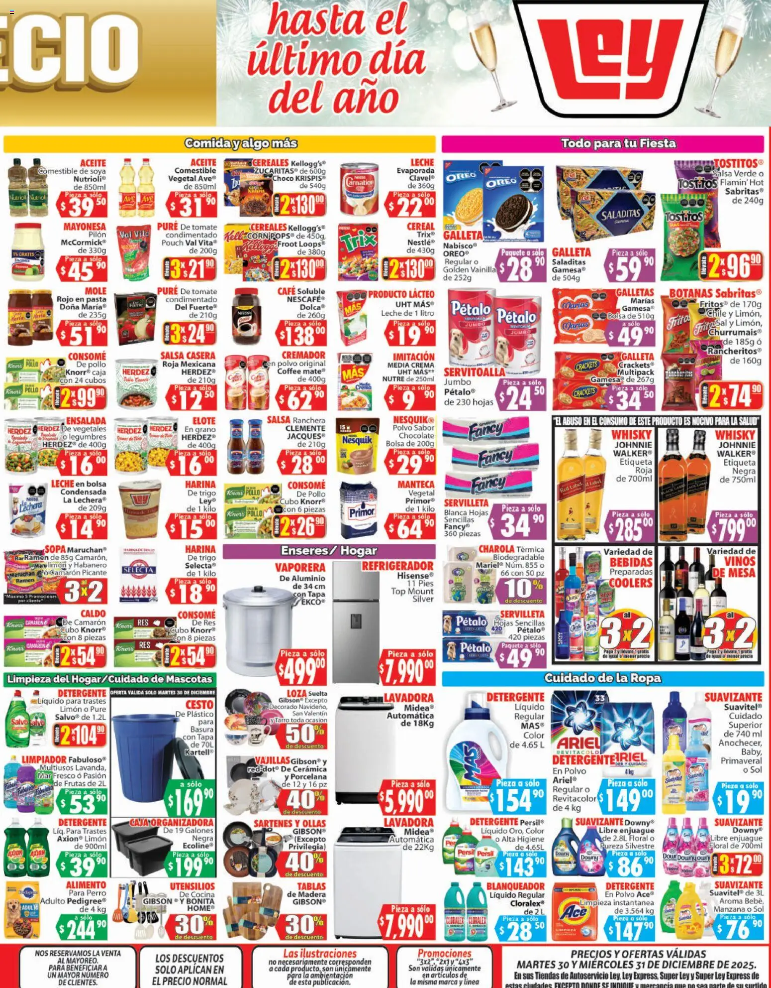 Nuevas ofertas de Casa Ley válidas en toda la República Mexicana desde el 30.12.2025. ¡Encuentra las mejores ofertas en Casa Ley folleto Autoservicio! | Página: 4 | Productos: Harina, Mayonesa, Sal, Mesa