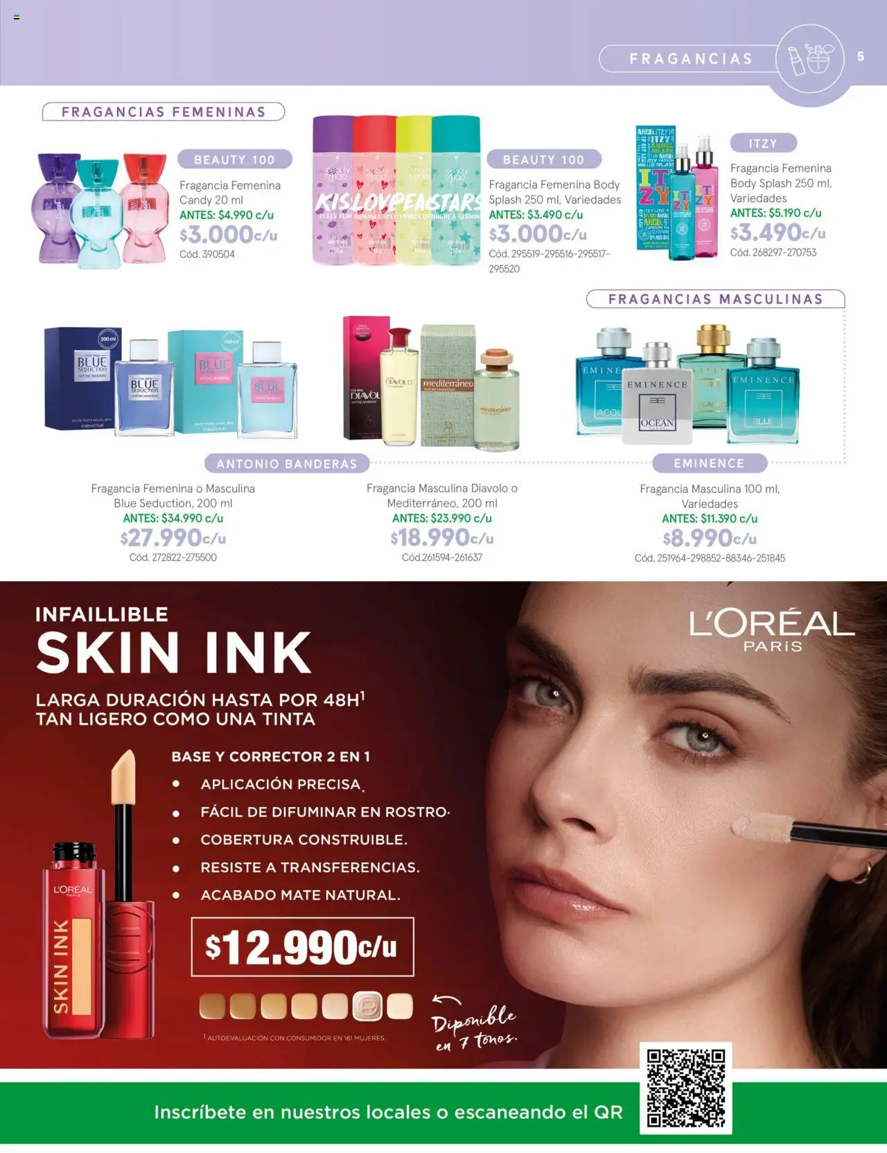 Belleza y Cuidado Personal Cruz Verde │ válido desde el 01.08.2025 | Página: 5 | Productos: Body, Fragancia, Mate, Base