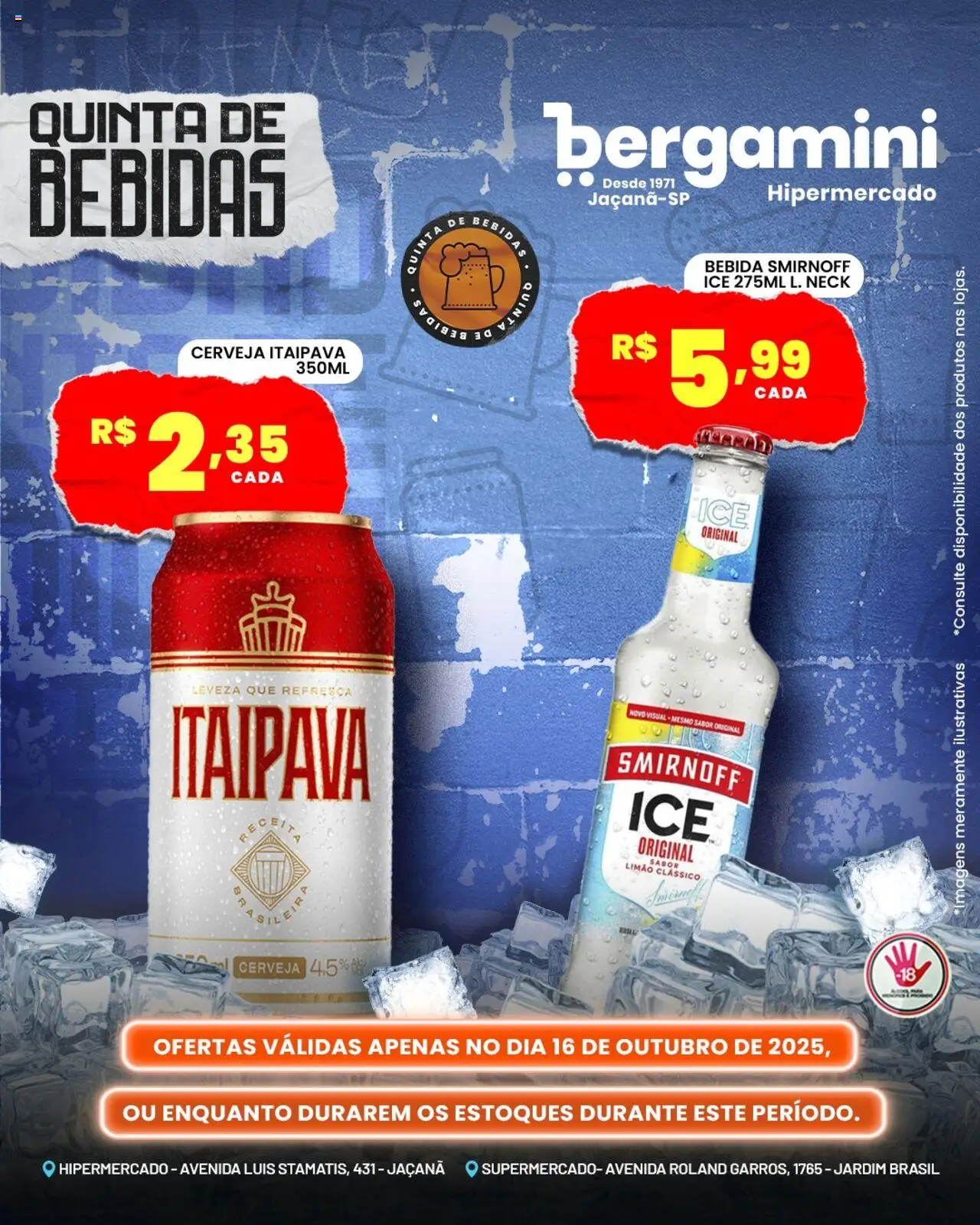 Supermercado Bergamini Folheto - válido de 16.10.2025 | Página: 3 | Produtos: Cerveja, Bebida