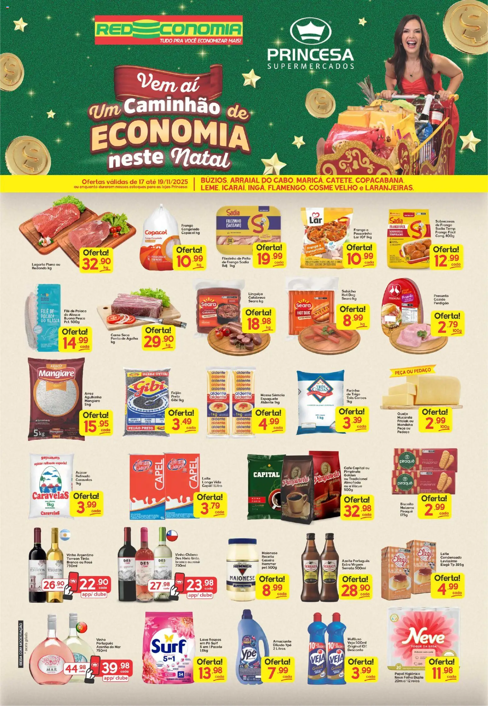 Princesa Folheto - válido de 17.11.2025 | Página: 1 | Produtos: Carne, Frango, Papel higiênico, Amaciante