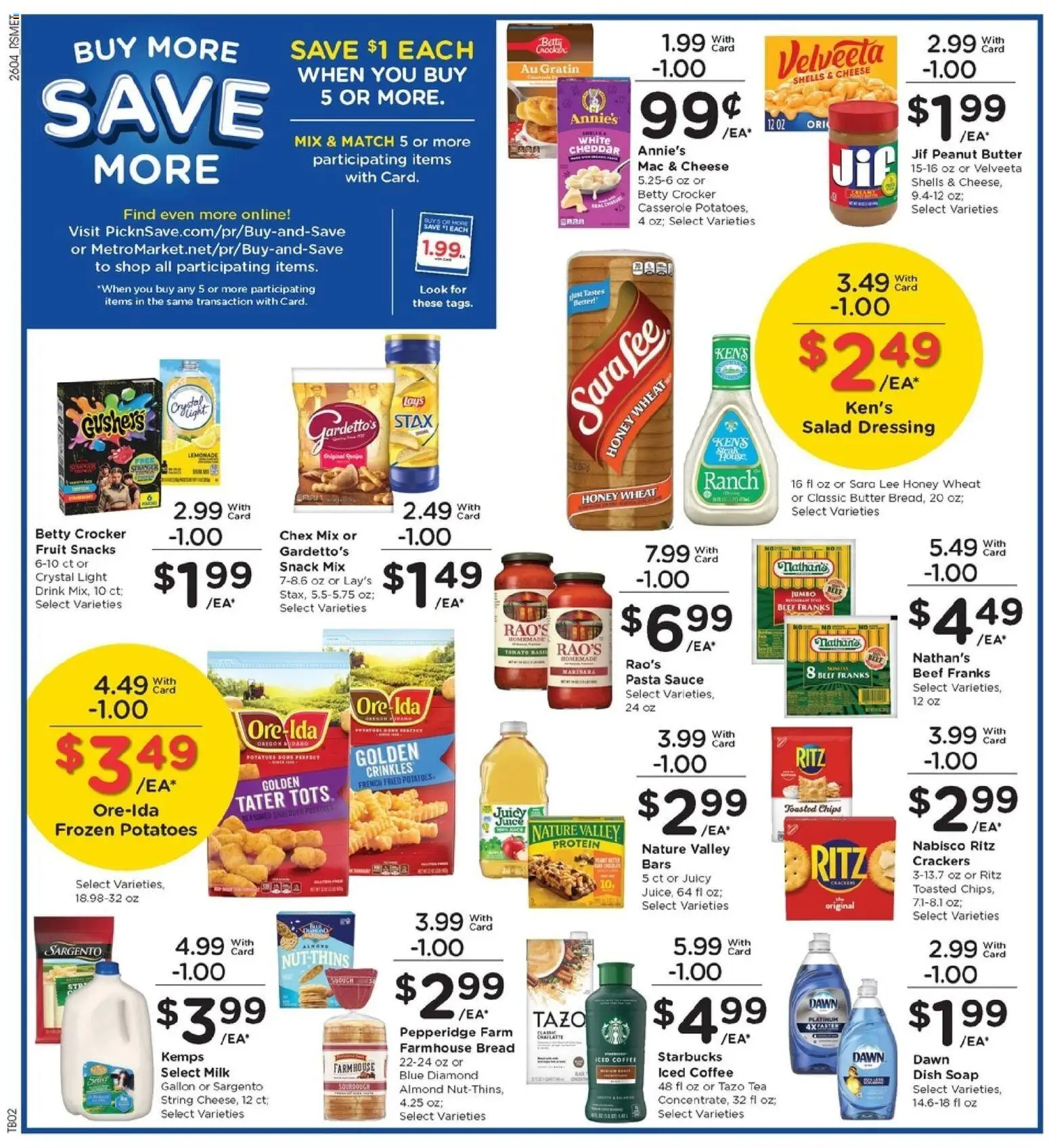 Pick ‘n Save Weekly Ad - valid from 25.02.2026 | Page: 4 | Products: Butter, Chips, Salad, Sauce